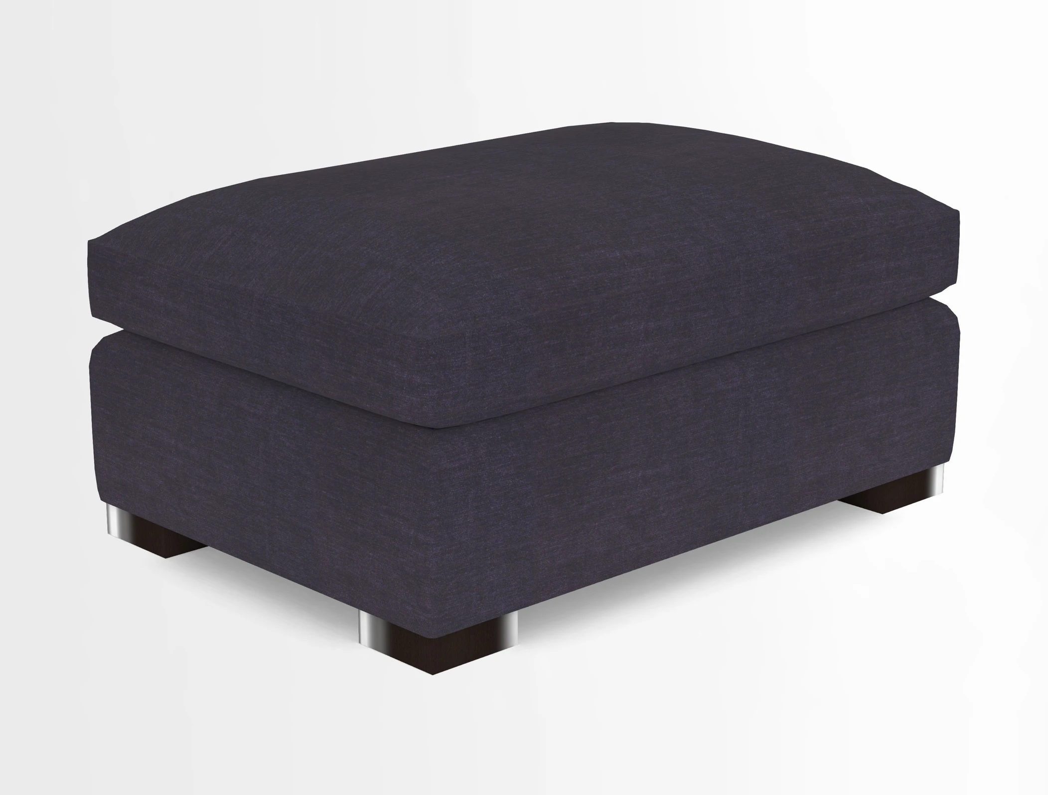 Wadenhoe Storage Footstool in Two Tone Plain Biscuit