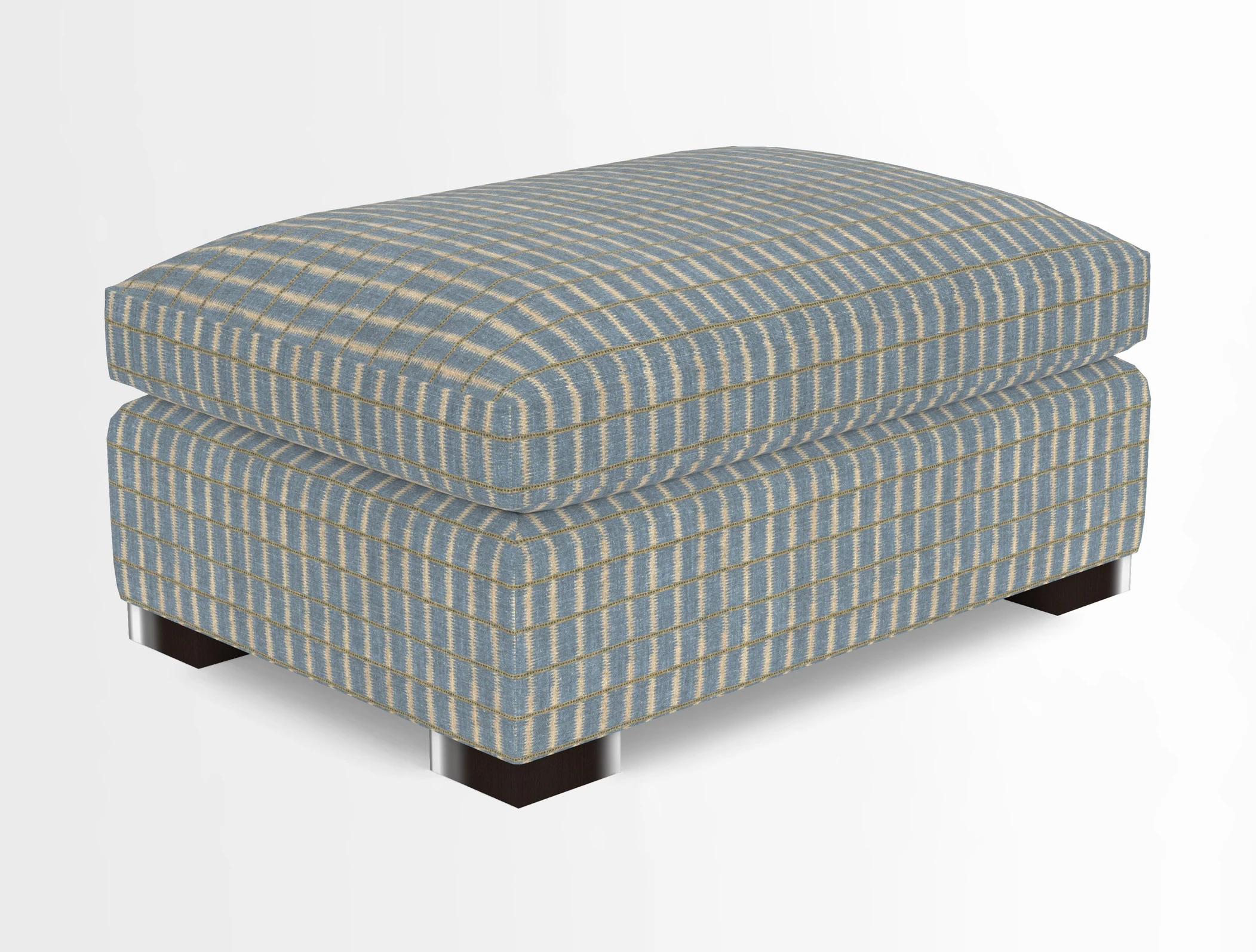 Wadenhoe Storage Footstool in Two Tone Plain Biscuit