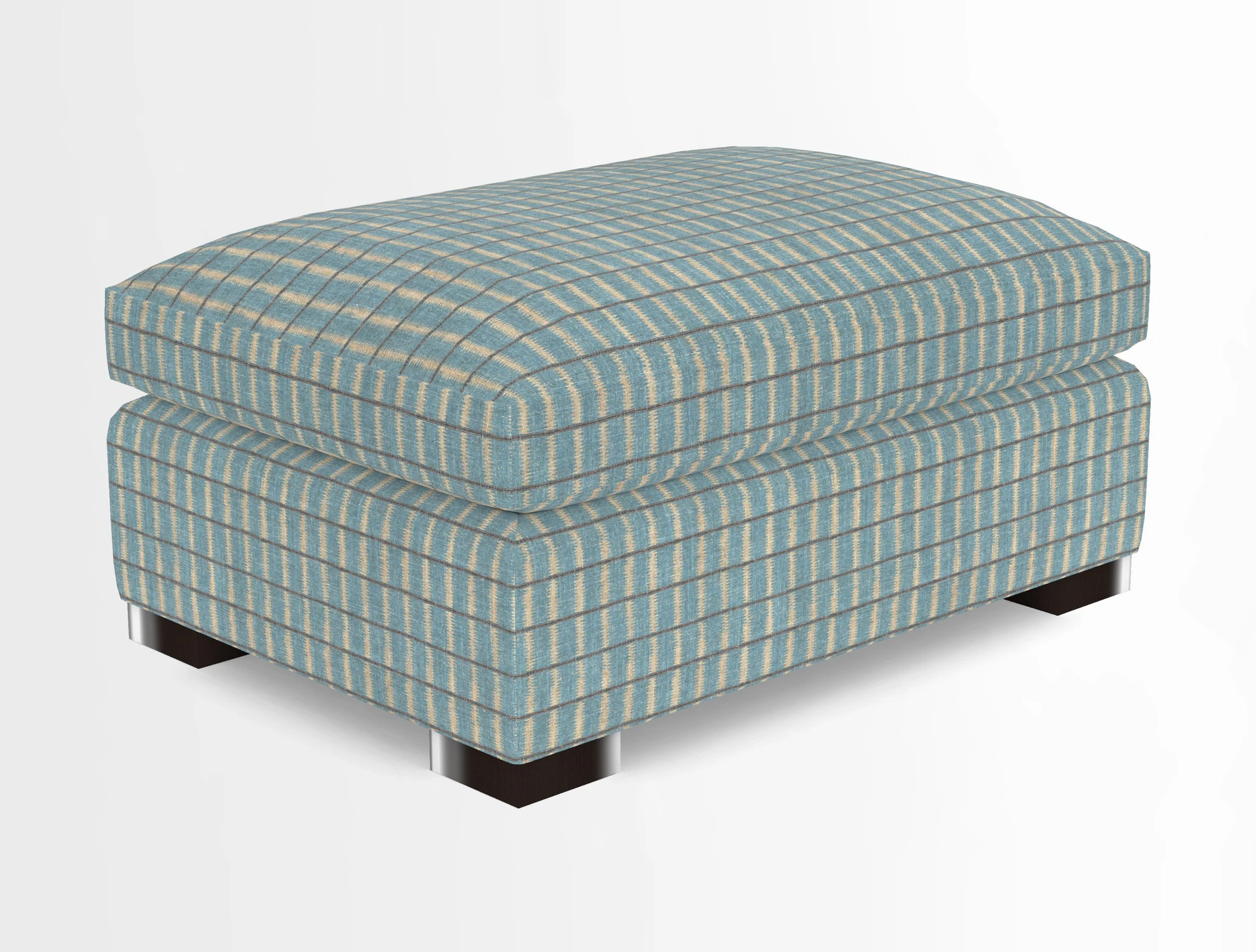 Wadenhoe Storage Footstool in Two Tone Plain Biscuit