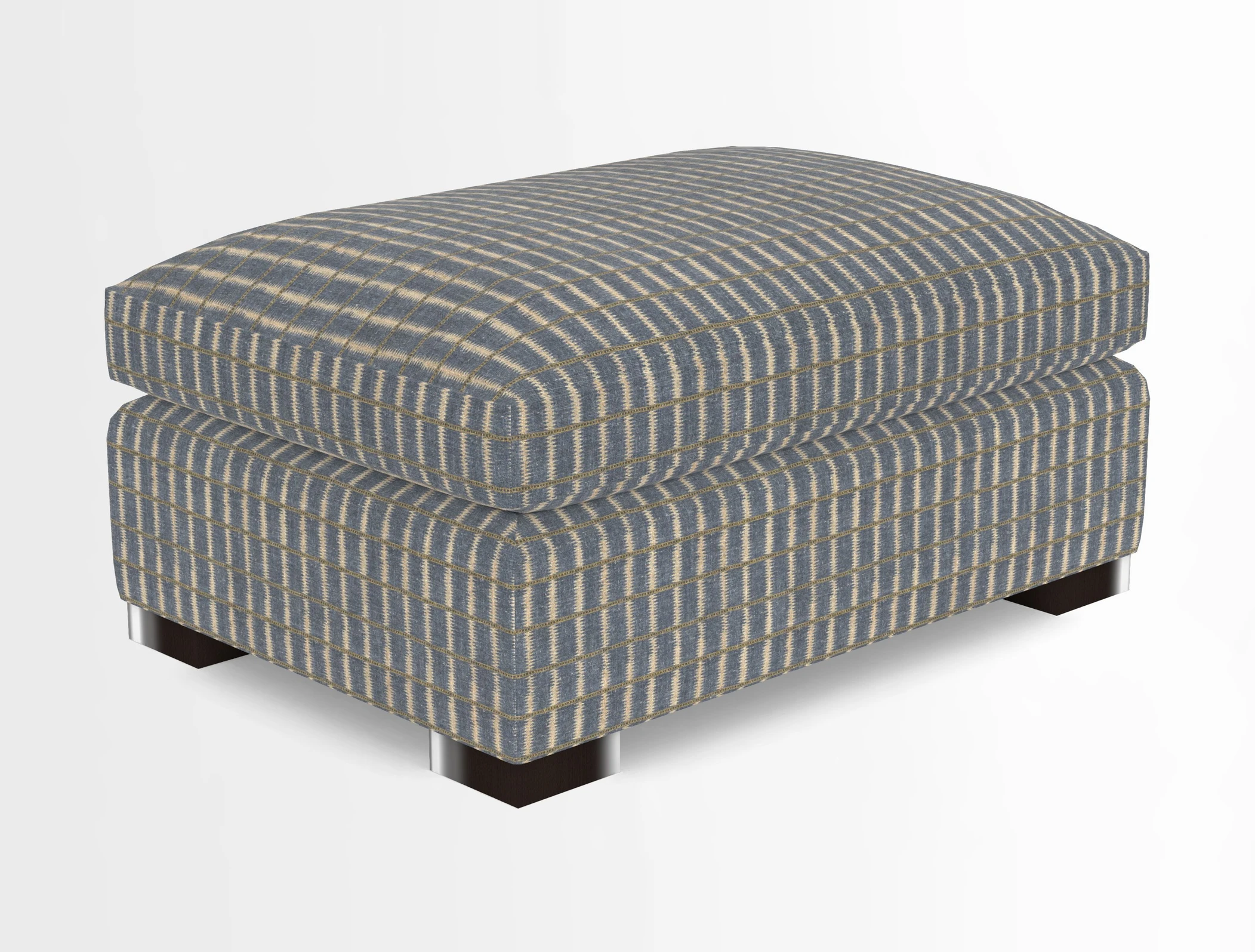 Wadenhoe Storage Footstool in Two Tone Plain Biscuit