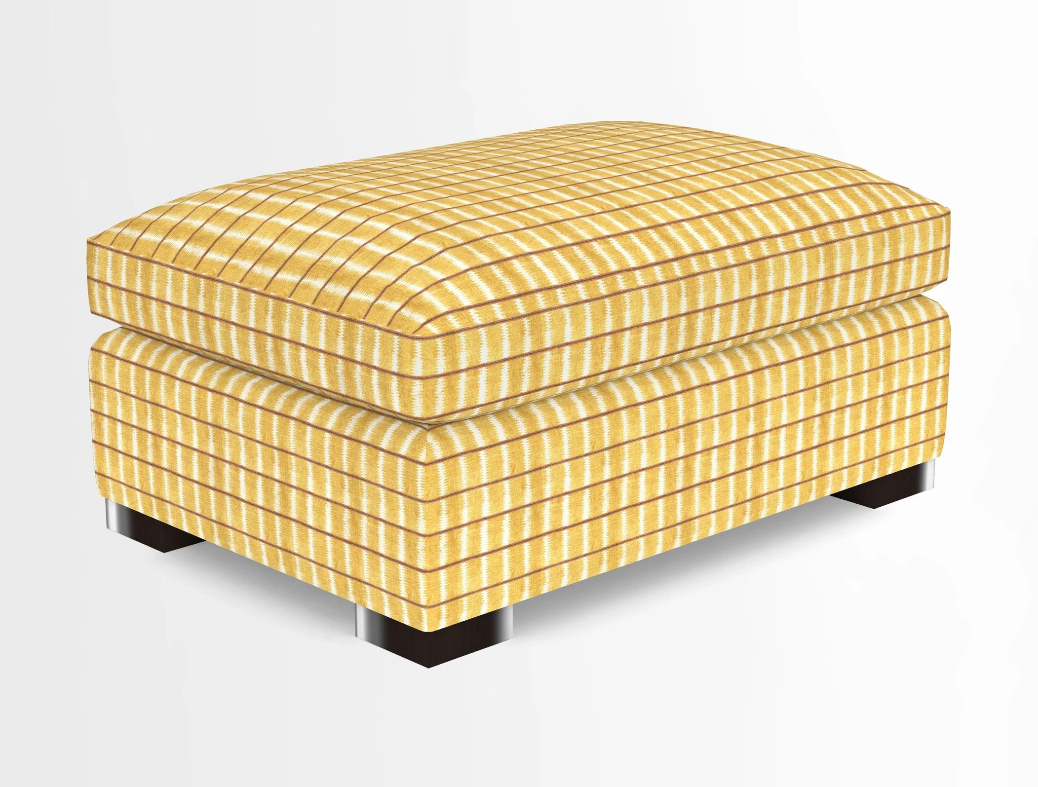 Wadenhoe Storage Footstool in Two Tone Plain Biscuit