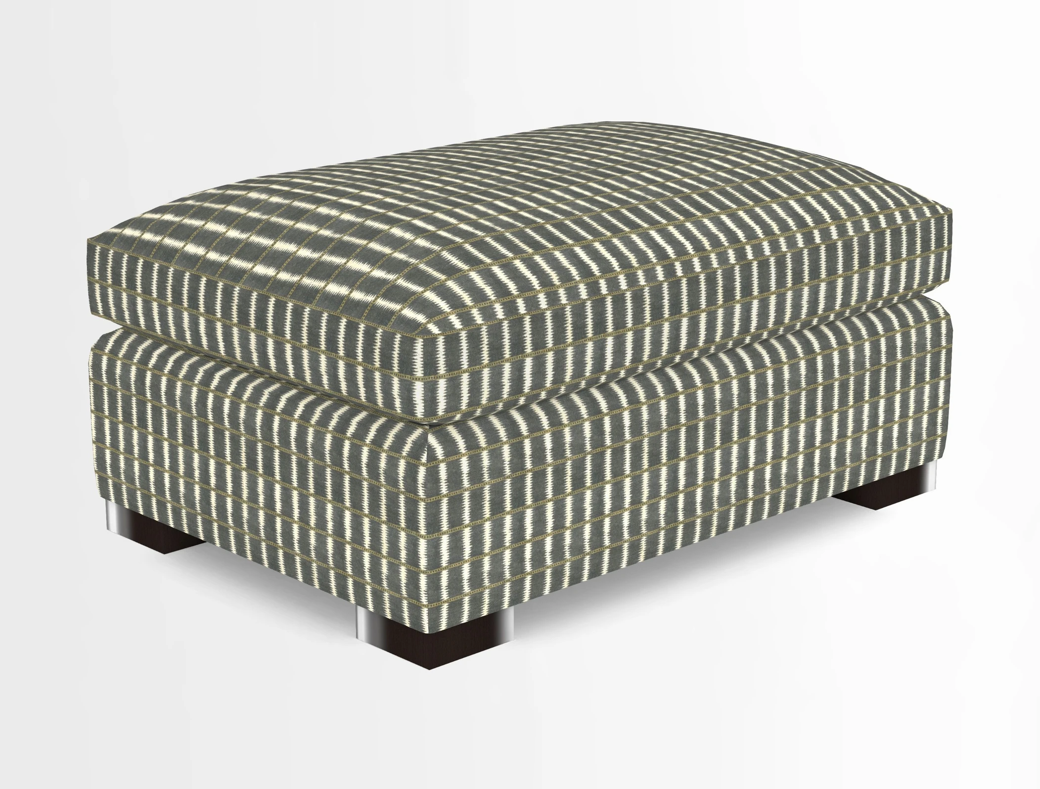 Wadenhoe Storage Footstool in Two Tone Plain Biscuit