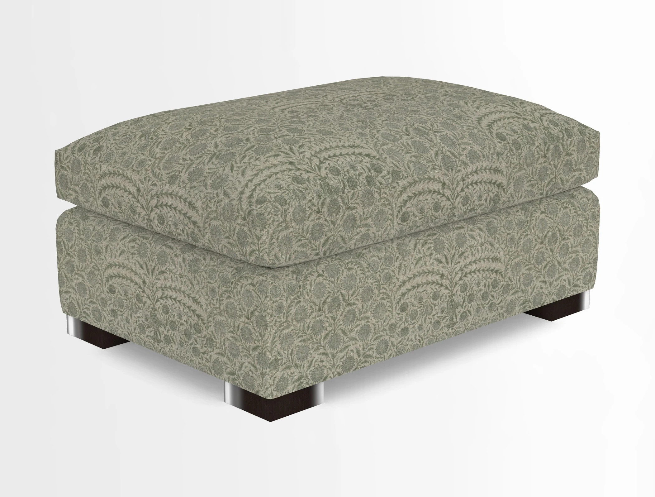 Wadenhoe Storage Footstool in Two Tone Plain Biscuit