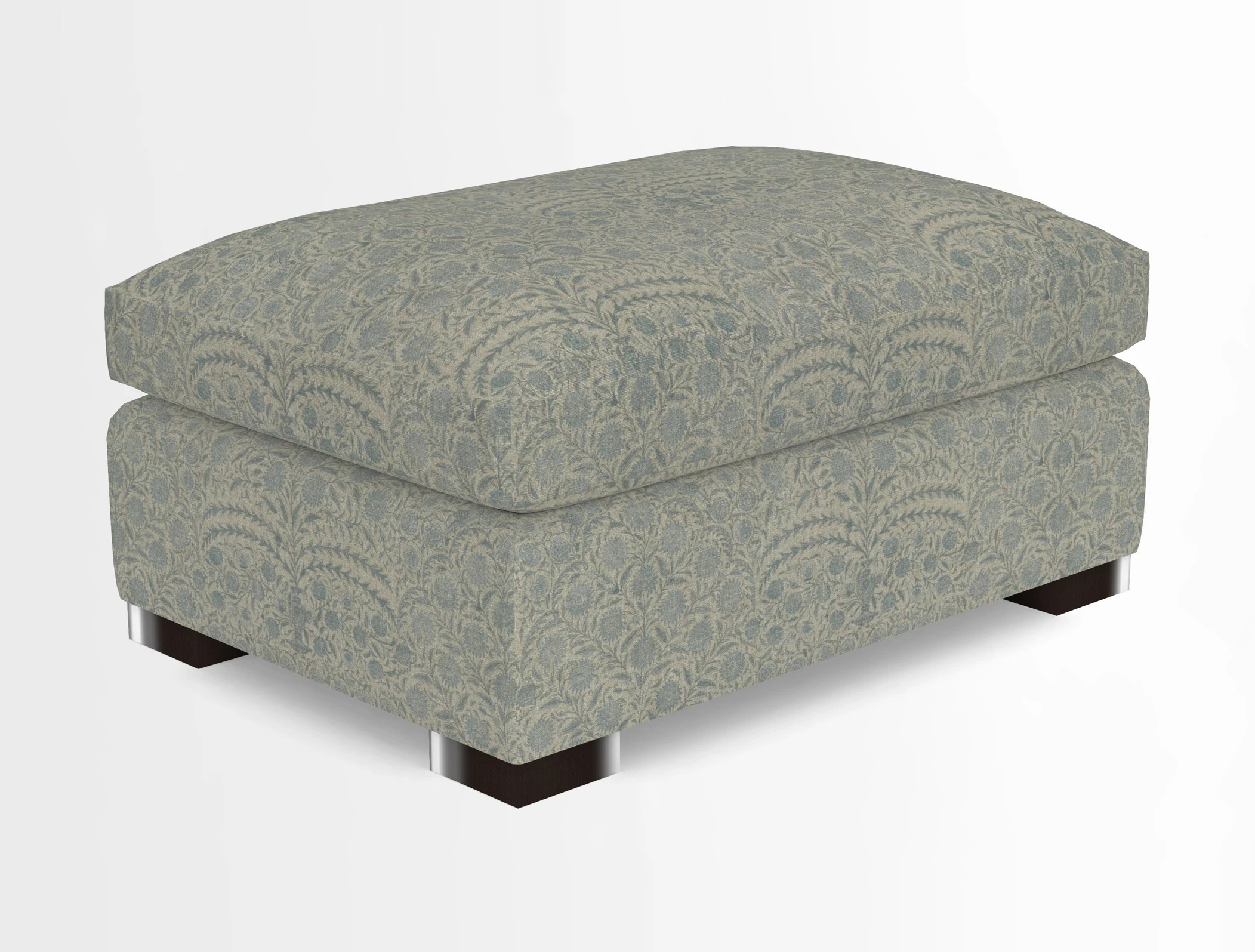 Wadenhoe Storage Footstool in Two Tone Plain Biscuit