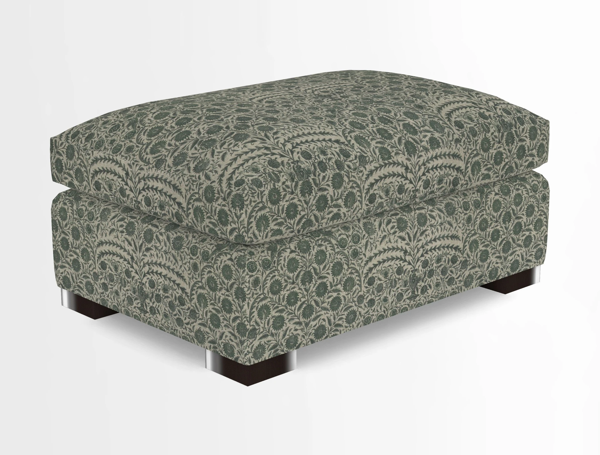 Wadenhoe Storage Footstool in Two Tone Plain Biscuit