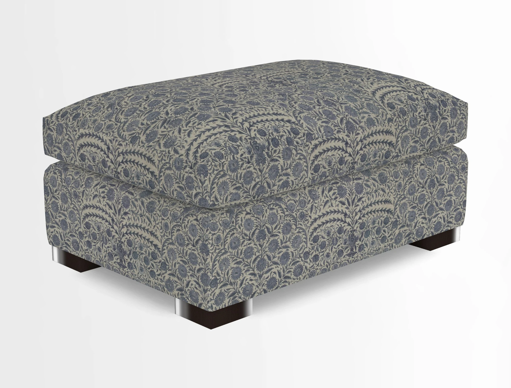 Wadenhoe Storage Footstool in Two Tone Plain Biscuit