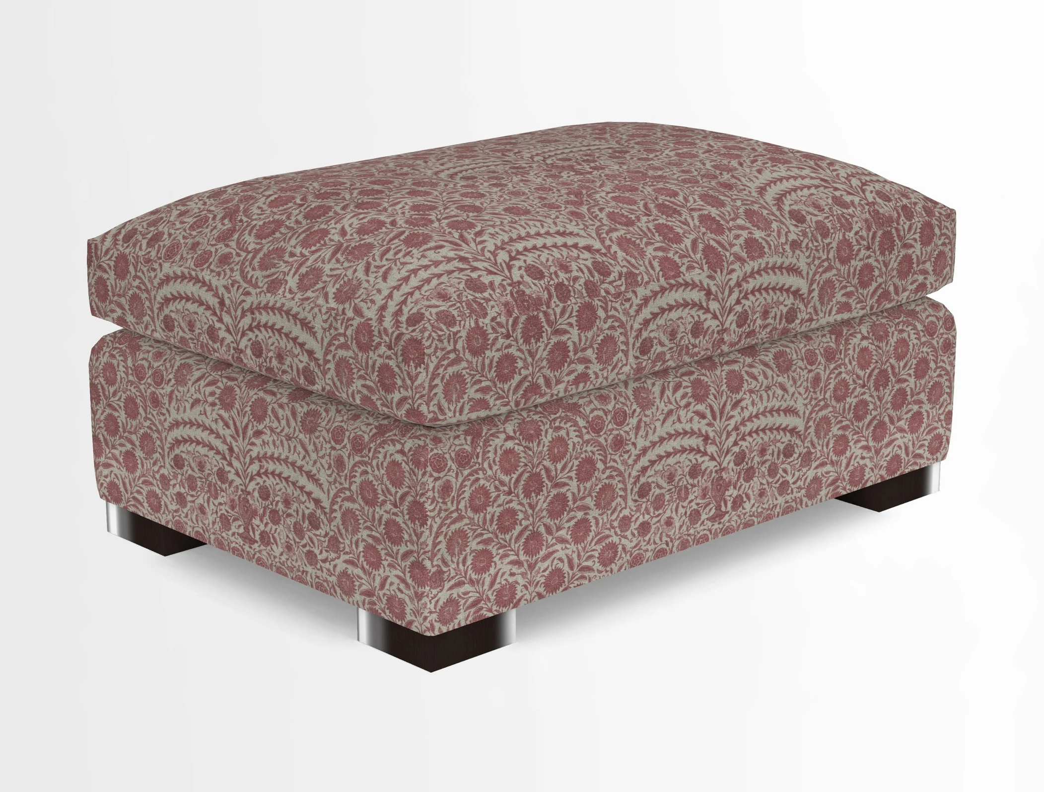 Wadenhoe Storage Footstool in Two Tone Plain Biscuit