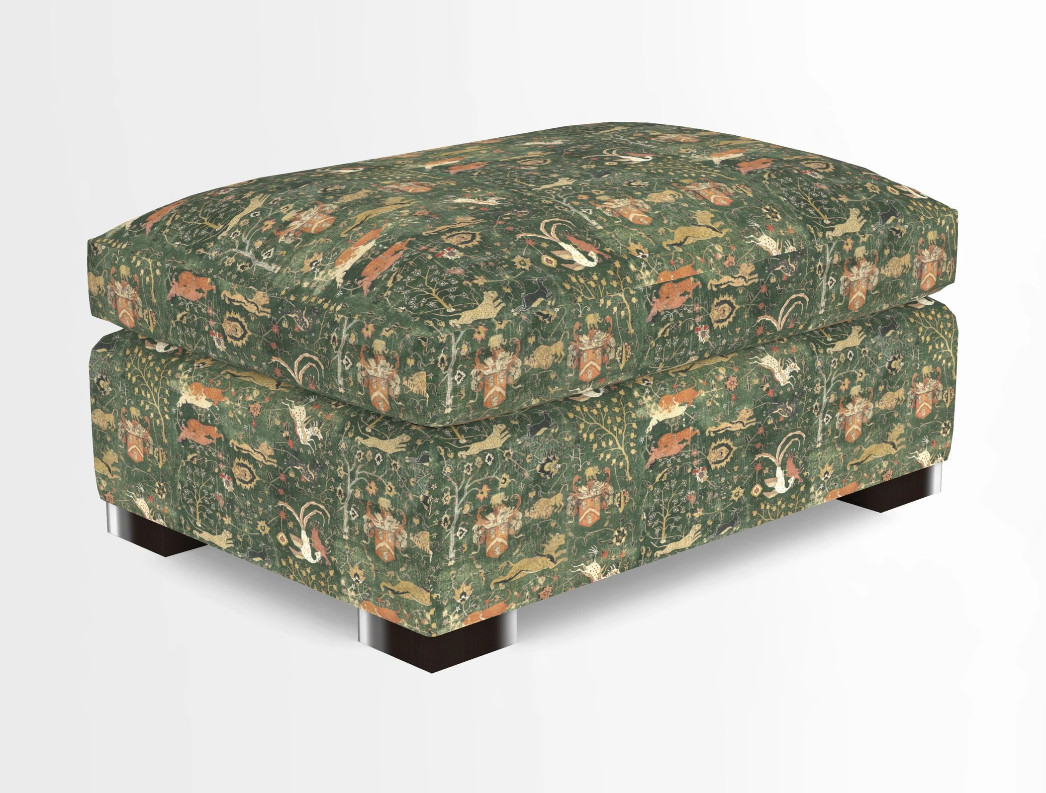 Wadenhoe Storage Footstool in Two Tone Plain Biscuit