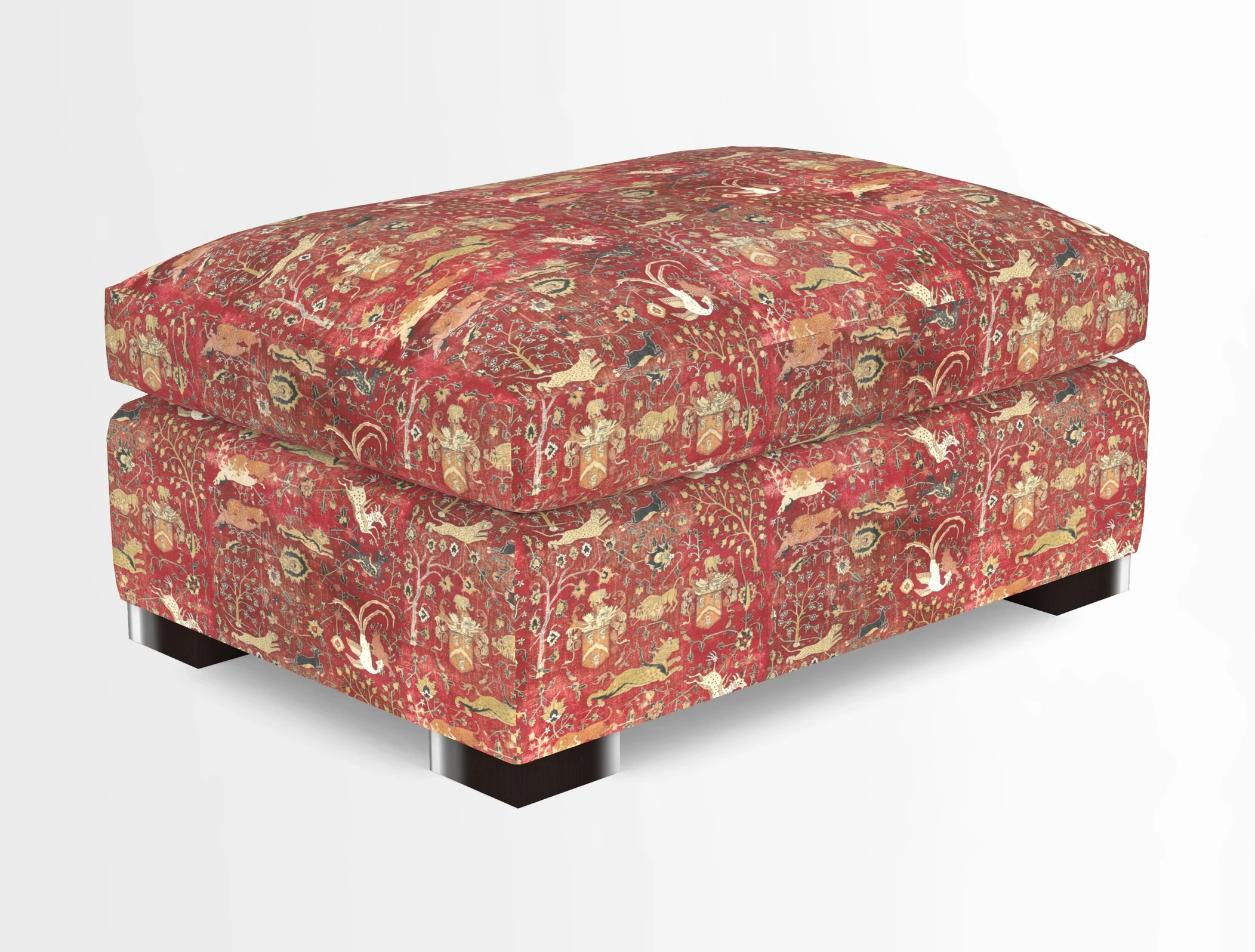 Wadenhoe Storage Footstool in Two Tone Plain Biscuit