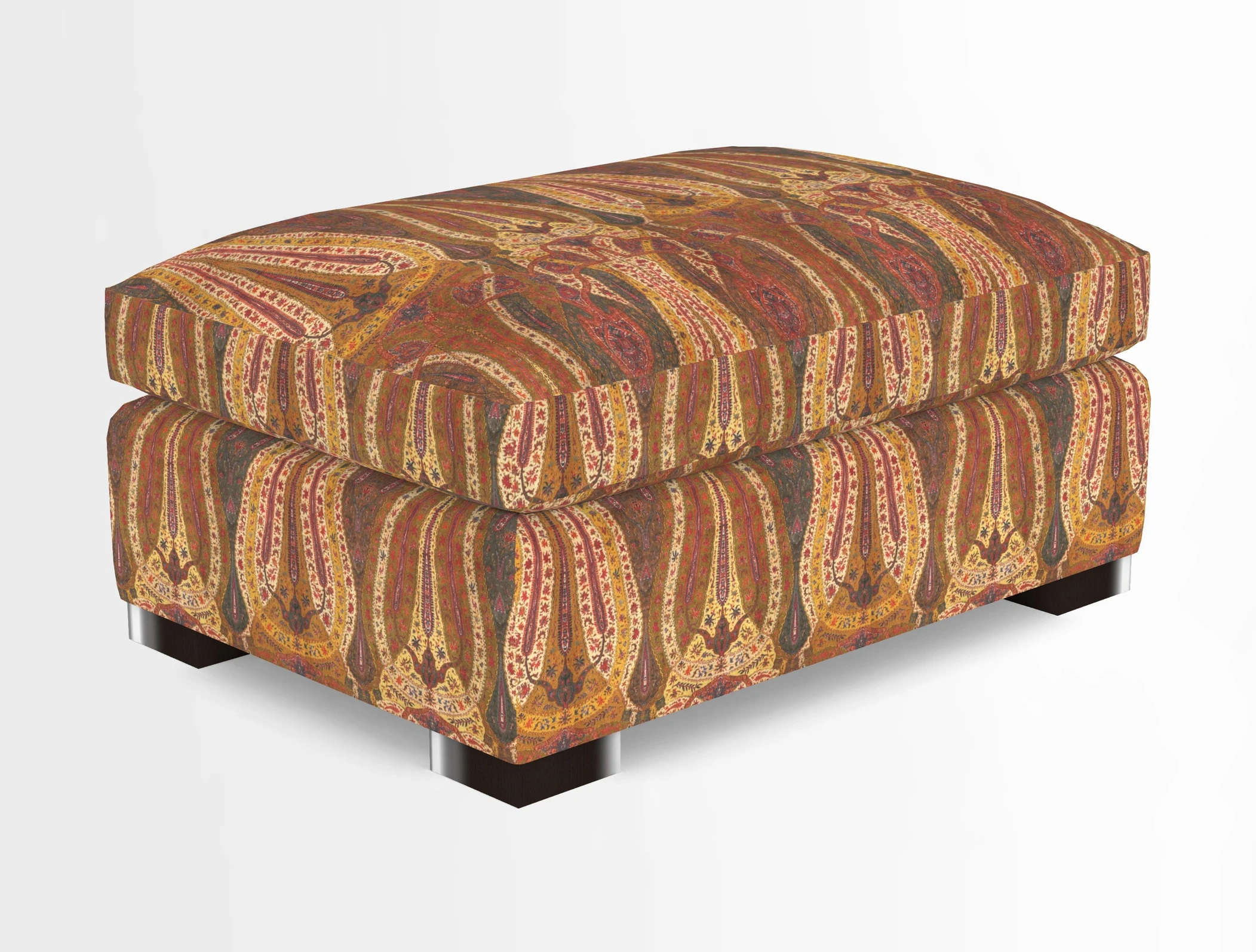 Wadenhoe Storage Footstool in Two Tone Plain Biscuit