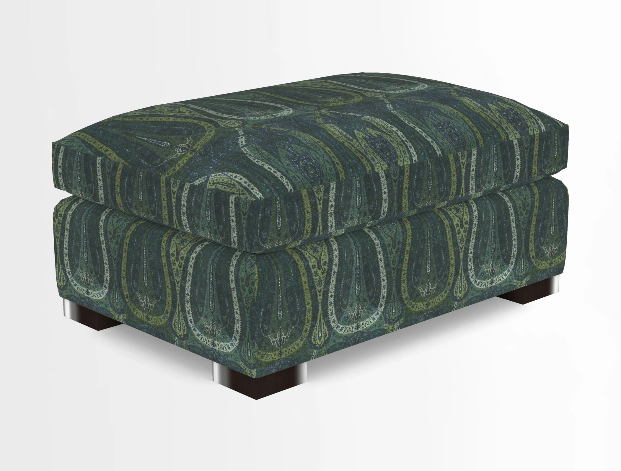 Wadenhoe Storage Footstool in Two Tone Plain Biscuit