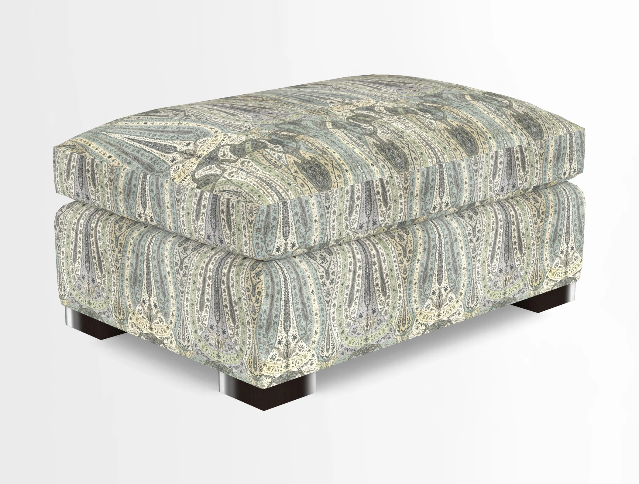 Wadenhoe Storage Footstool in Two Tone Plain Biscuit