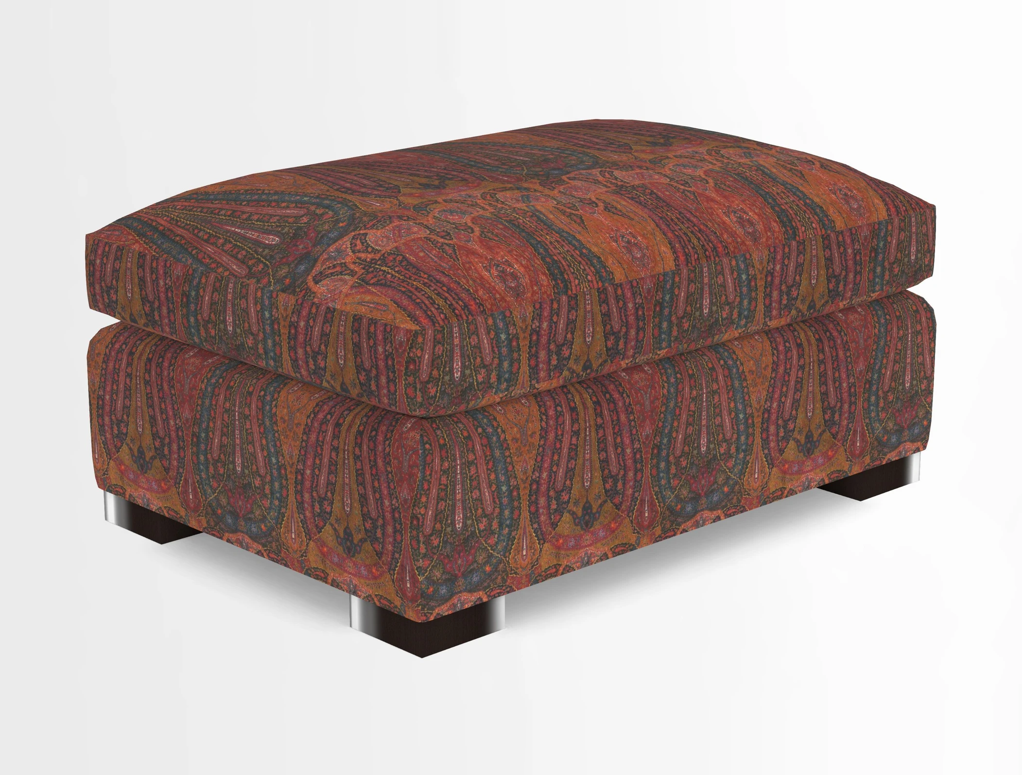Wadenhoe Storage Footstool in Two Tone Plain Biscuit
