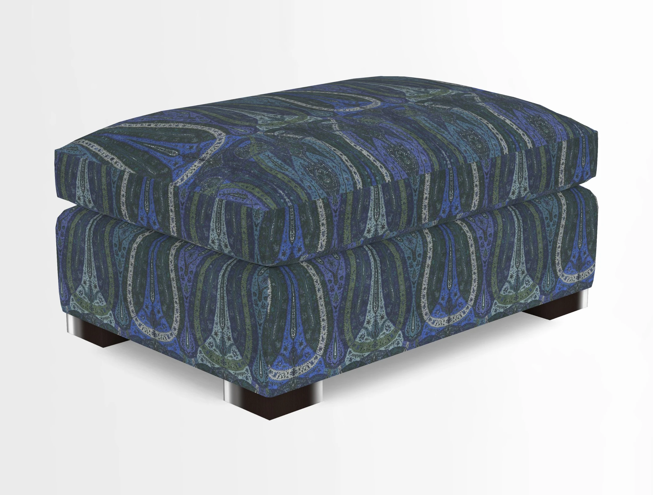 Wadenhoe Storage Footstool in Two Tone Plain Biscuit