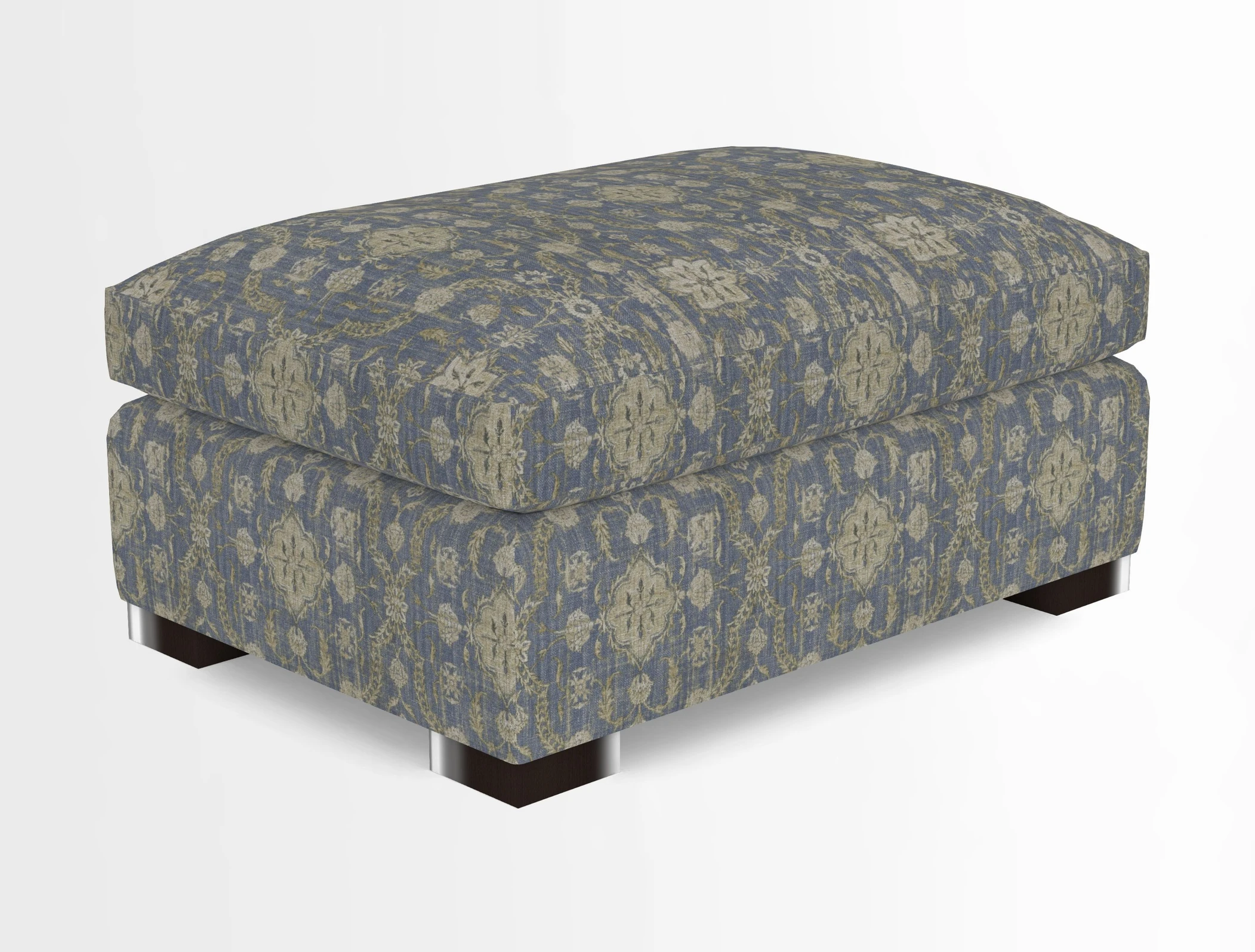 Wadenhoe Storage Footstool in Two Tone Plain Biscuit
