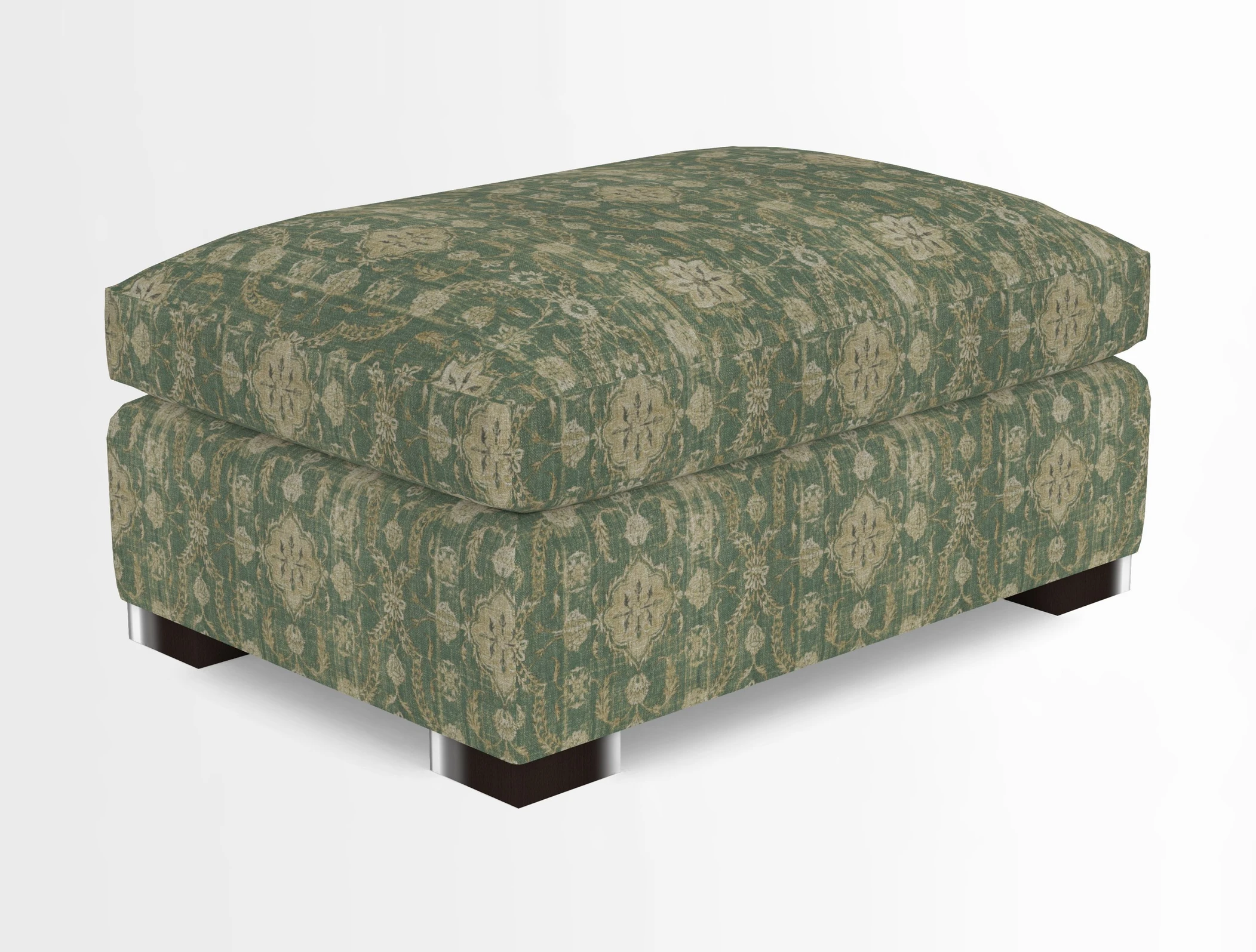 Wadenhoe Storage Footstool in Two Tone Plain Biscuit