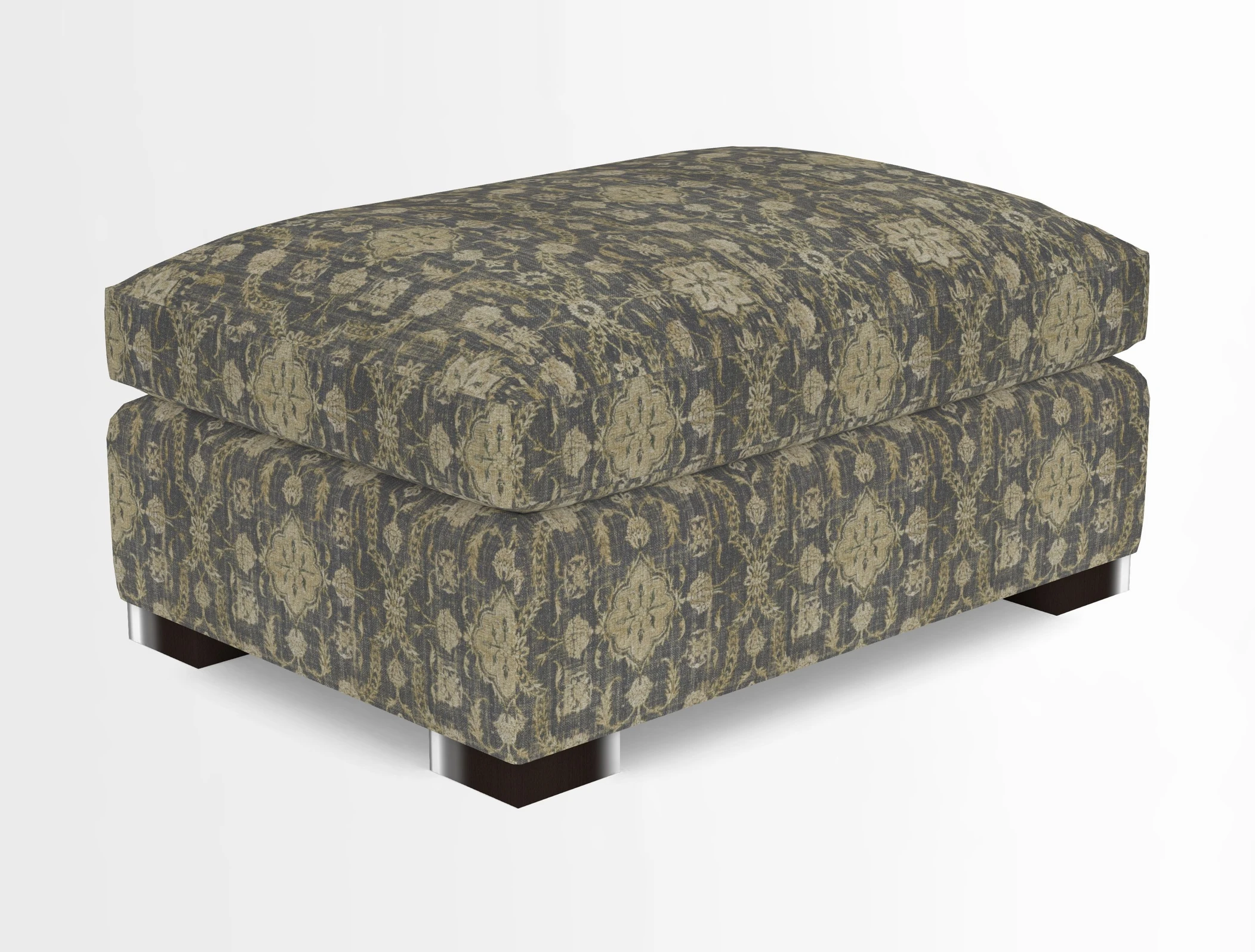 Wadenhoe Storage Footstool in Two Tone Plain Biscuit