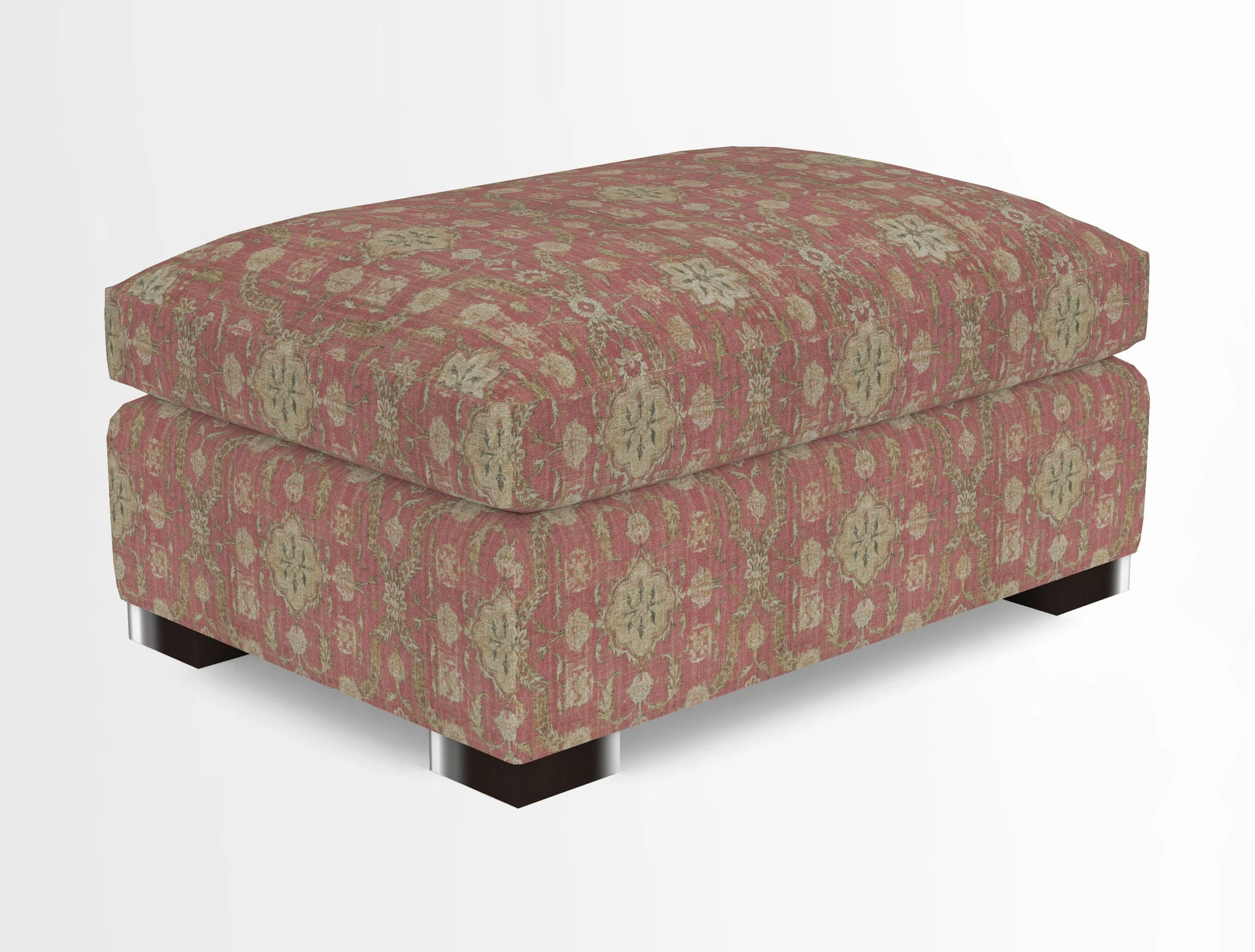 Wadenhoe Storage Footstool in Two Tone Plain Biscuit