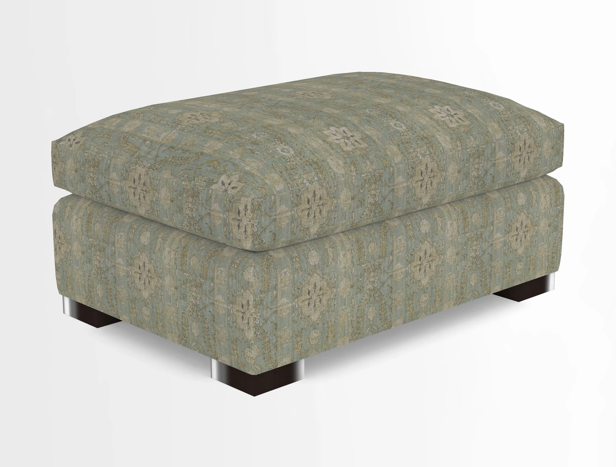 Wadenhoe Storage Footstool in Two Tone Plain Biscuit