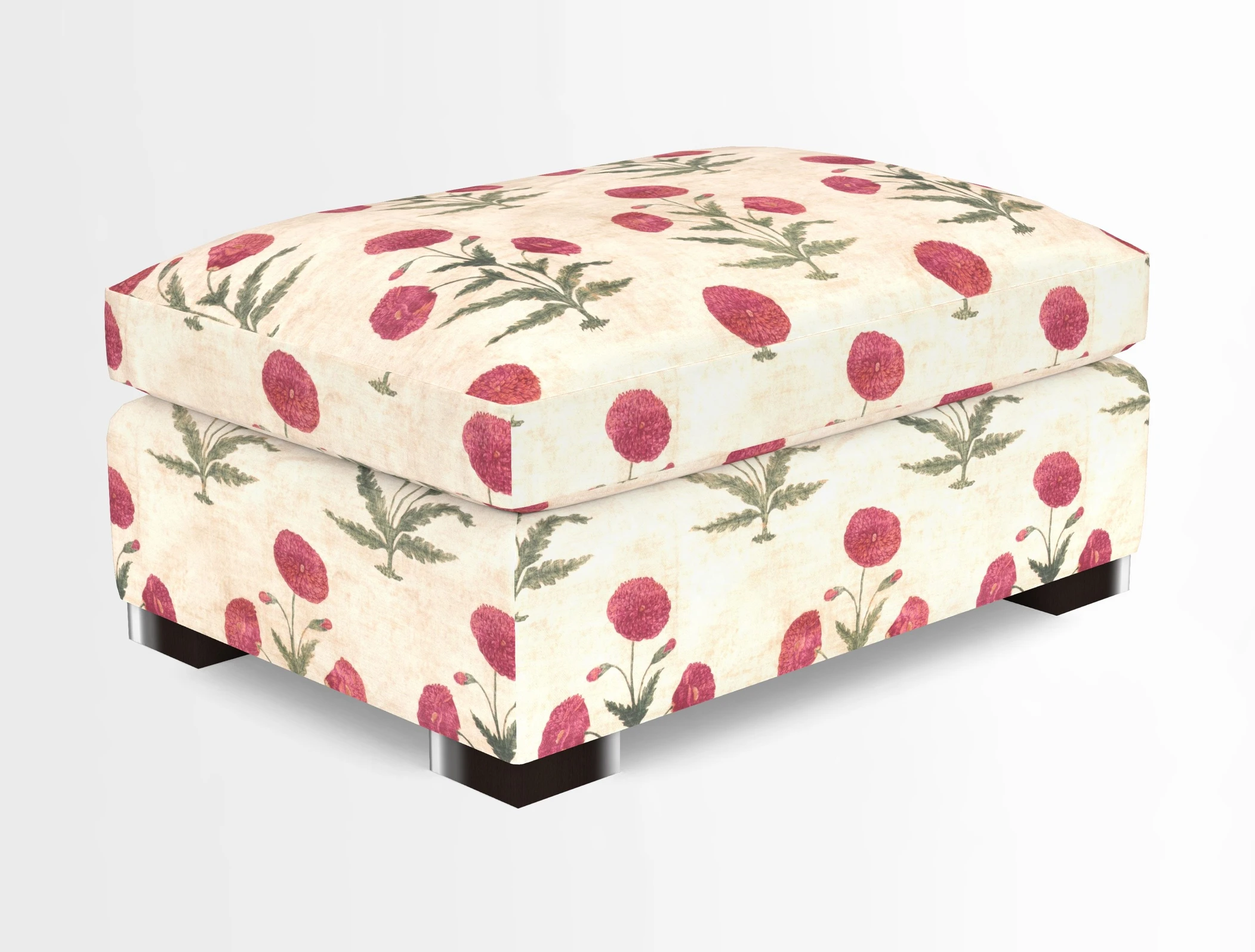 Wadenhoe Storage Footstool in Two Tone Plain Biscuit