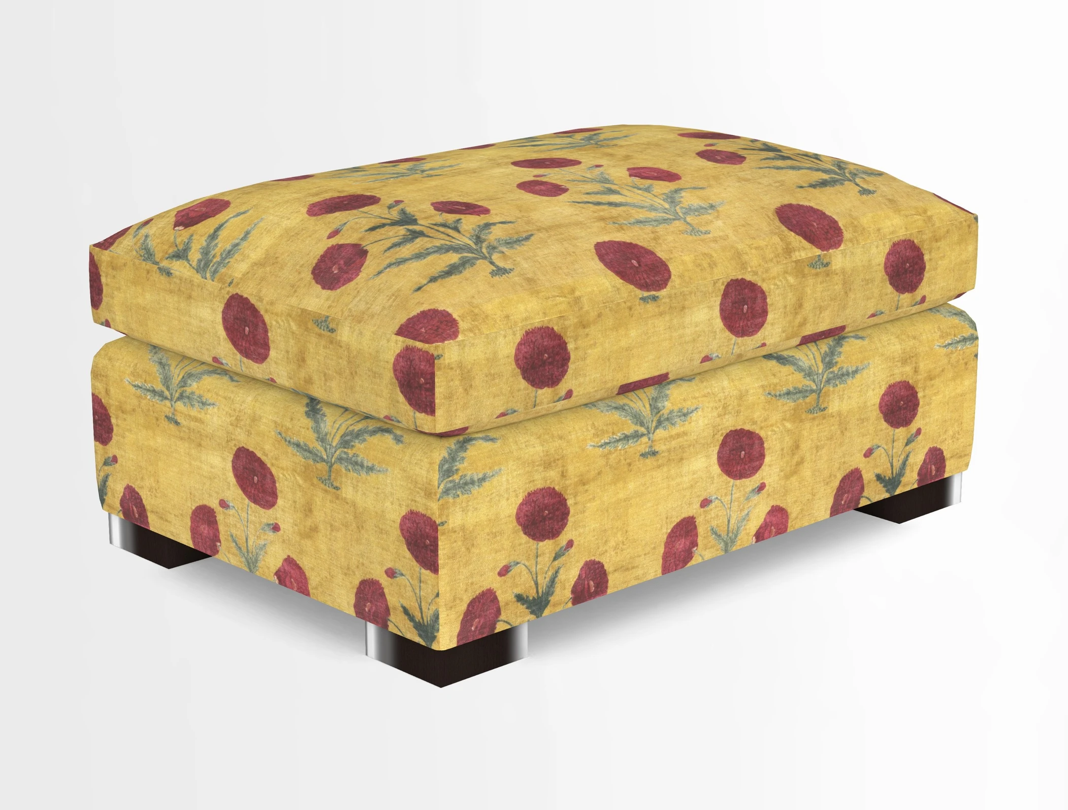 Wadenhoe Storage Footstool in Two Tone Plain Biscuit