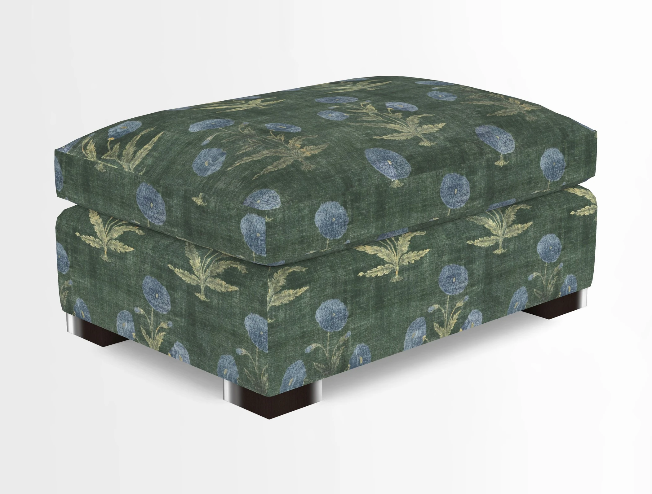 Wadenhoe Storage Footstool in Two Tone Plain Biscuit
