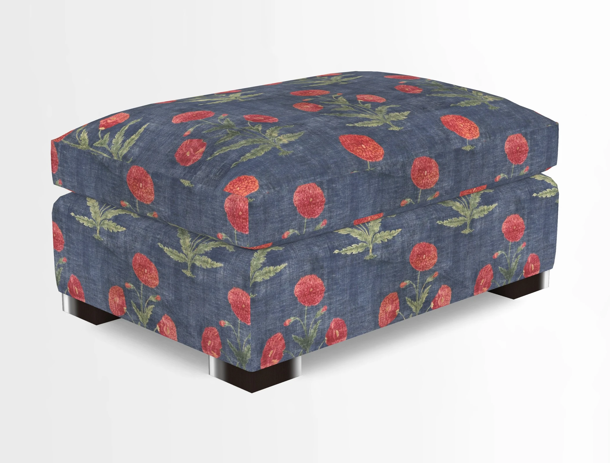 Wadenhoe Storage Footstool in Two Tone Plain Biscuit
