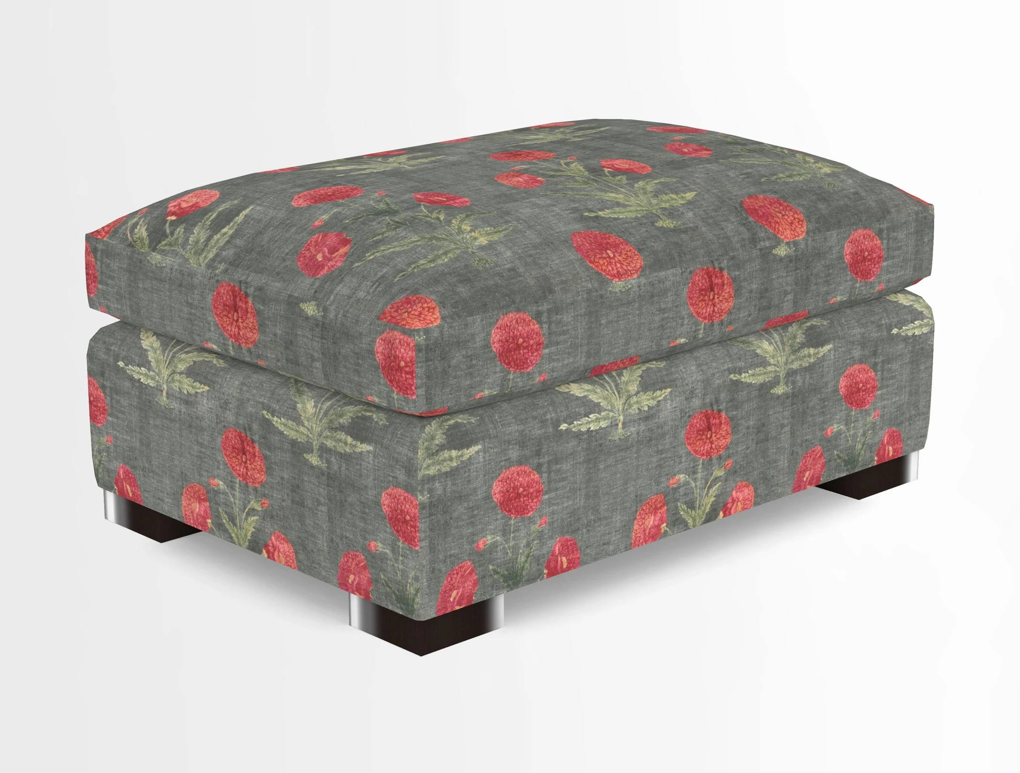 Wadenhoe Storage Footstool in Two Tone Plain Biscuit