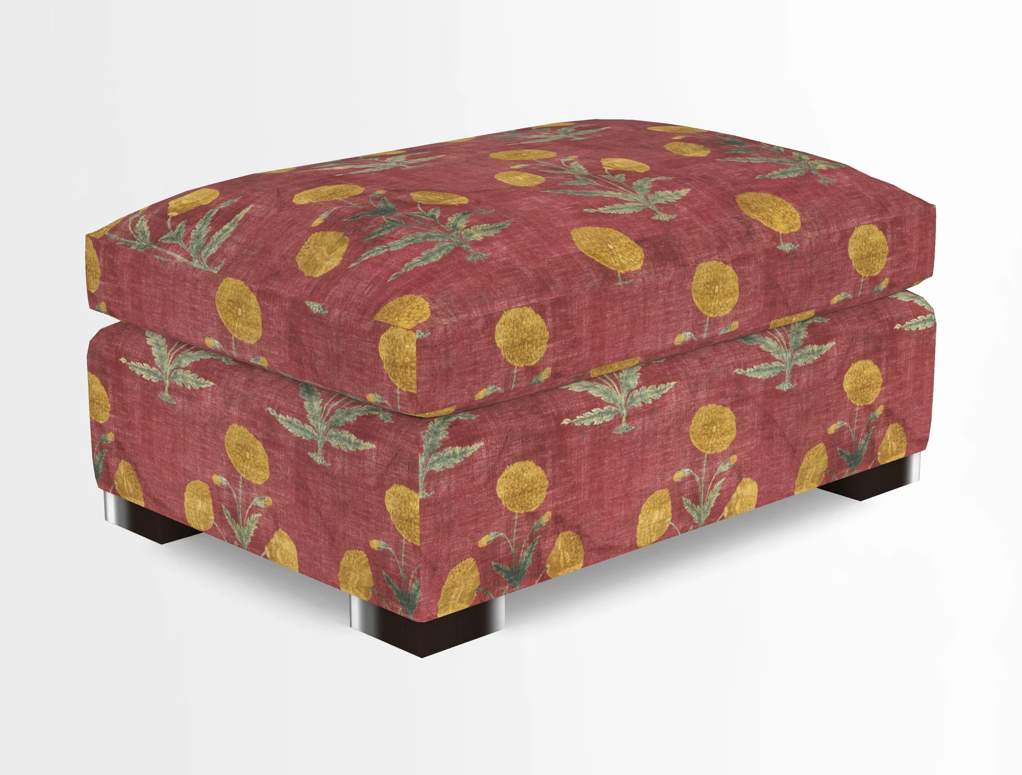 Wadenhoe Storage Footstool in Two Tone Plain Biscuit