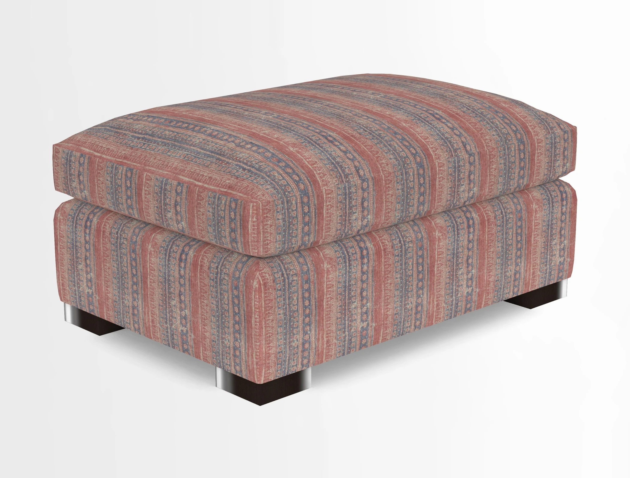 Wadenhoe Storage Footstool in Two Tone Plain Biscuit