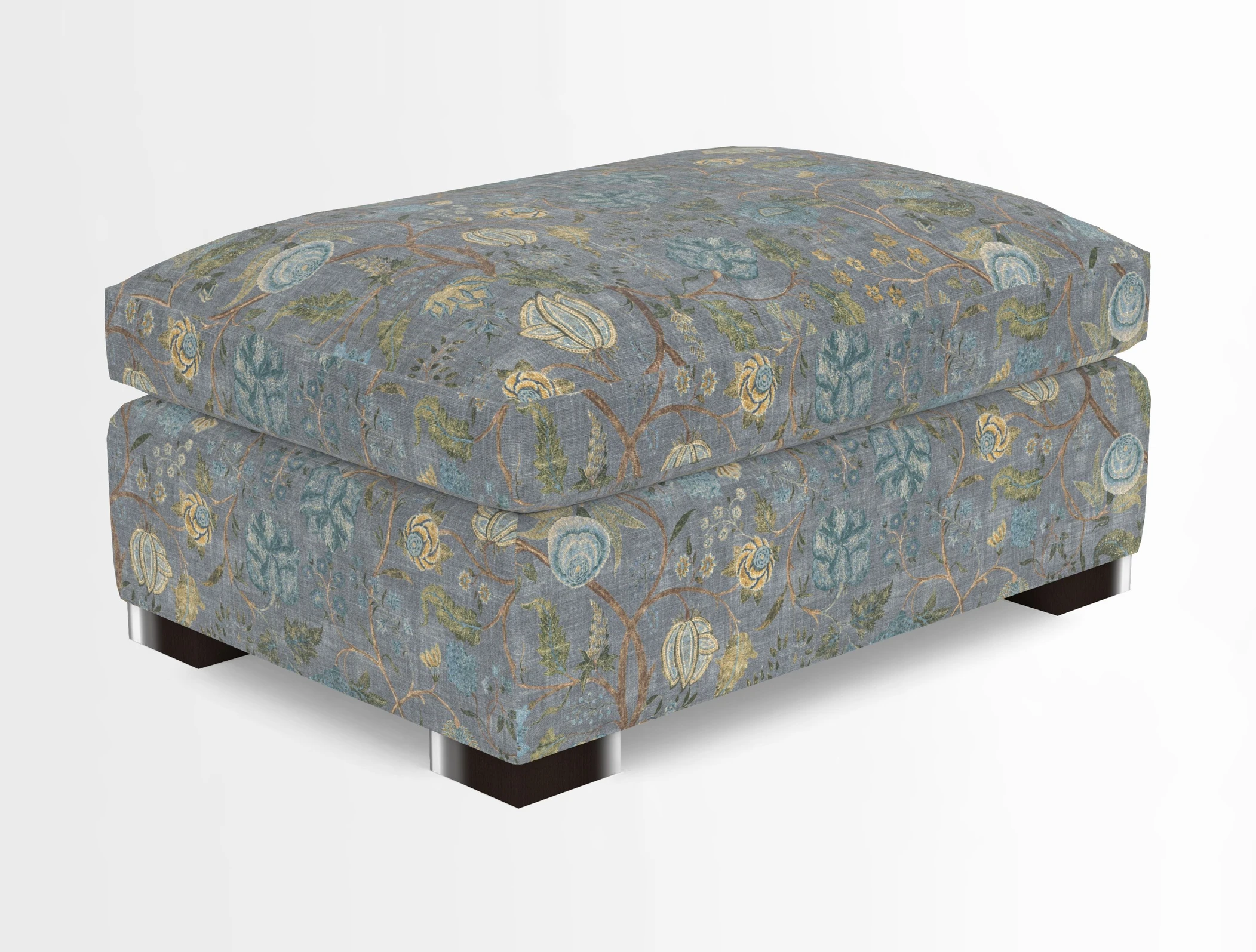 Wadenhoe Storage Footstool in Two Tone Plain Biscuit