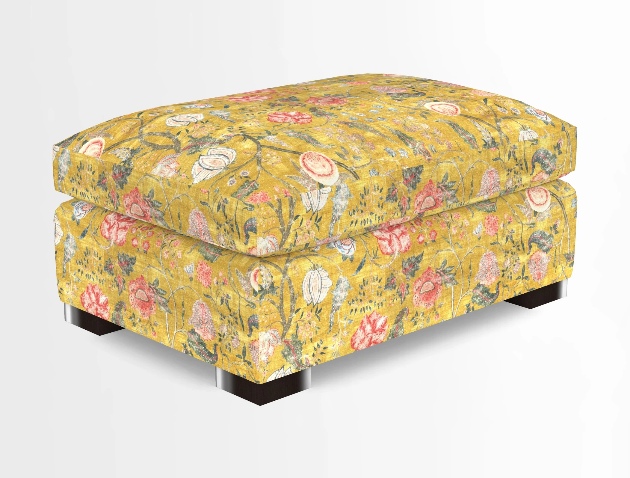 Wadenhoe Storage Footstool in Two Tone Plain Biscuit