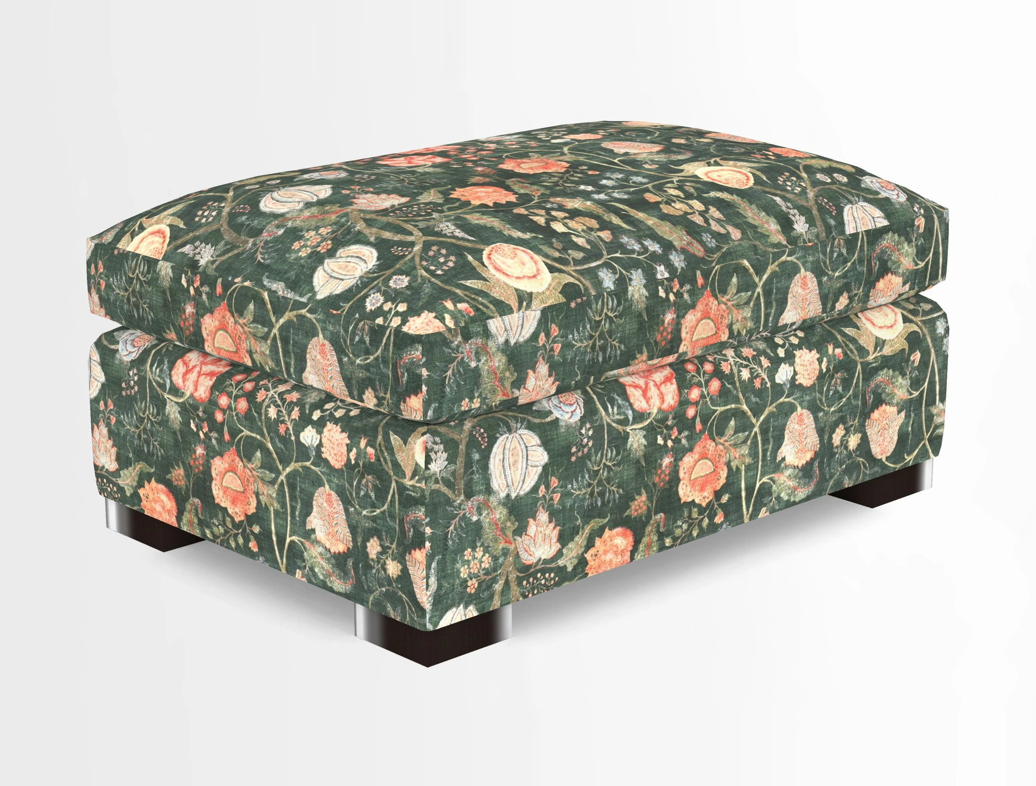 Wadenhoe Storage Footstool in Two Tone Plain Biscuit
