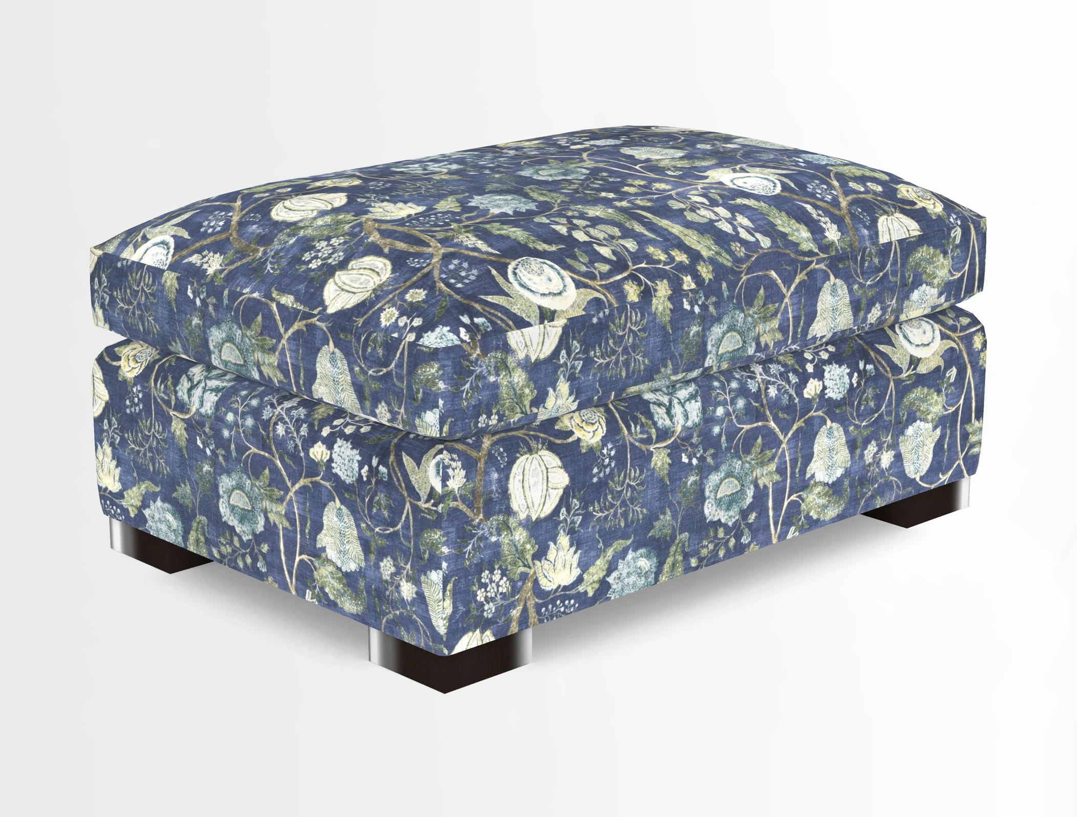 Wadenhoe Storage Footstool in Two Tone Plain Biscuit