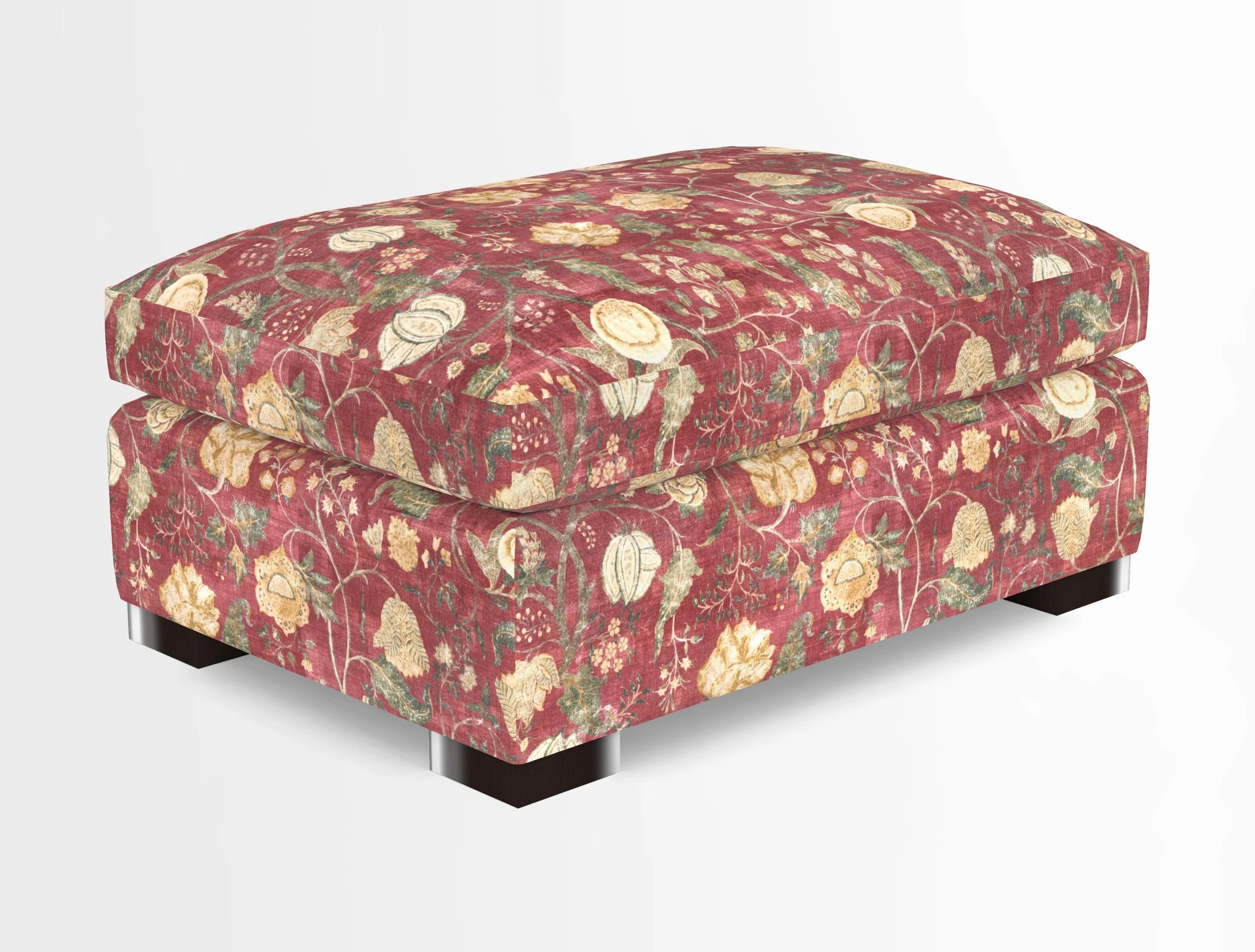 Wadenhoe Storage Footstool in Two Tone Plain Biscuit