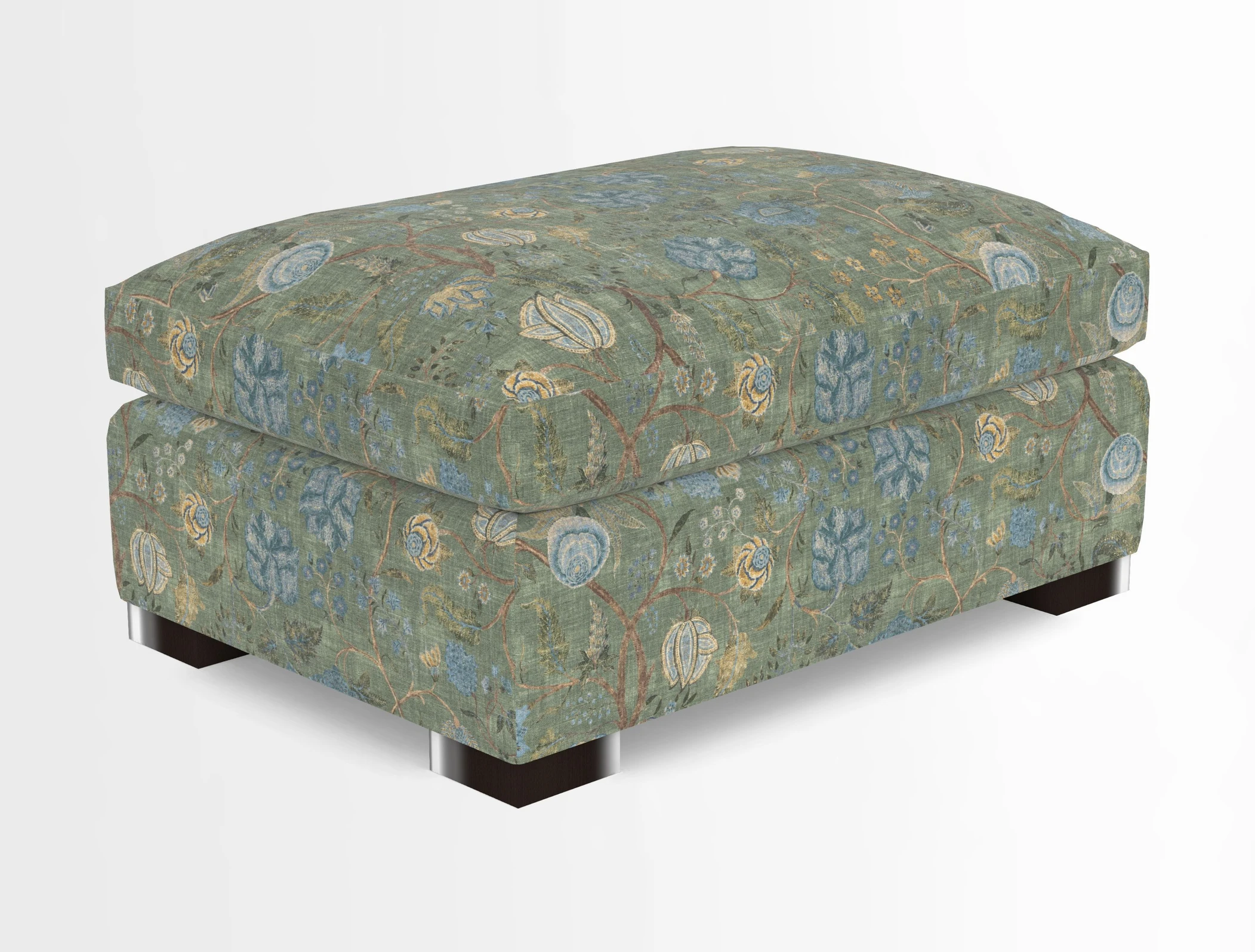 Wadenhoe Storage Footstool in Two Tone Plain Biscuit