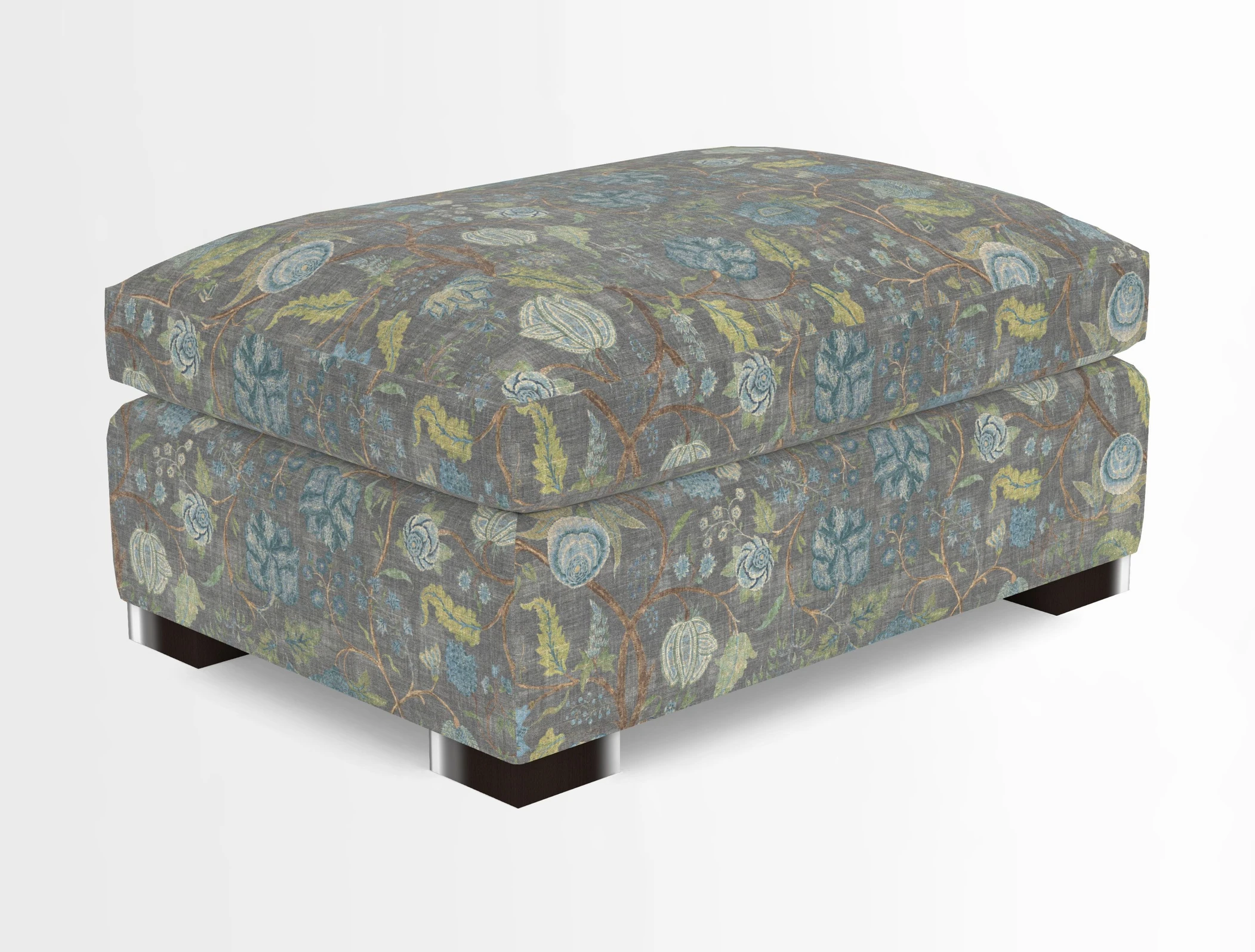 Wadenhoe Storage Footstool in Two Tone Plain Biscuit