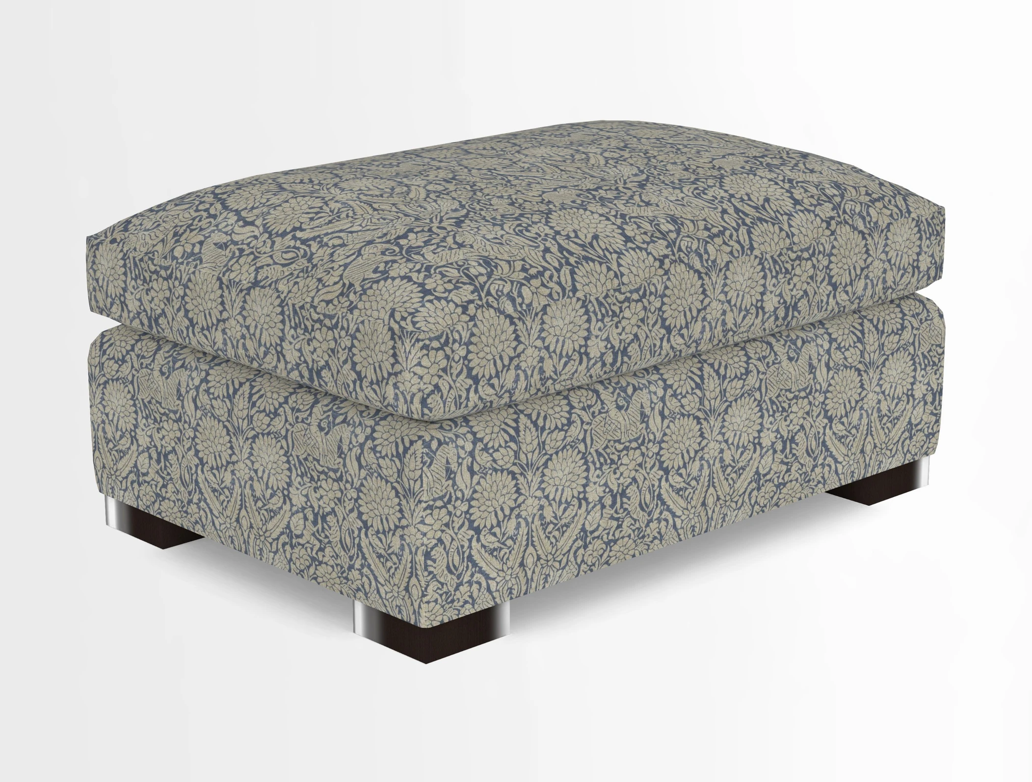 Wadenhoe Storage Footstool in Two Tone Plain Biscuit