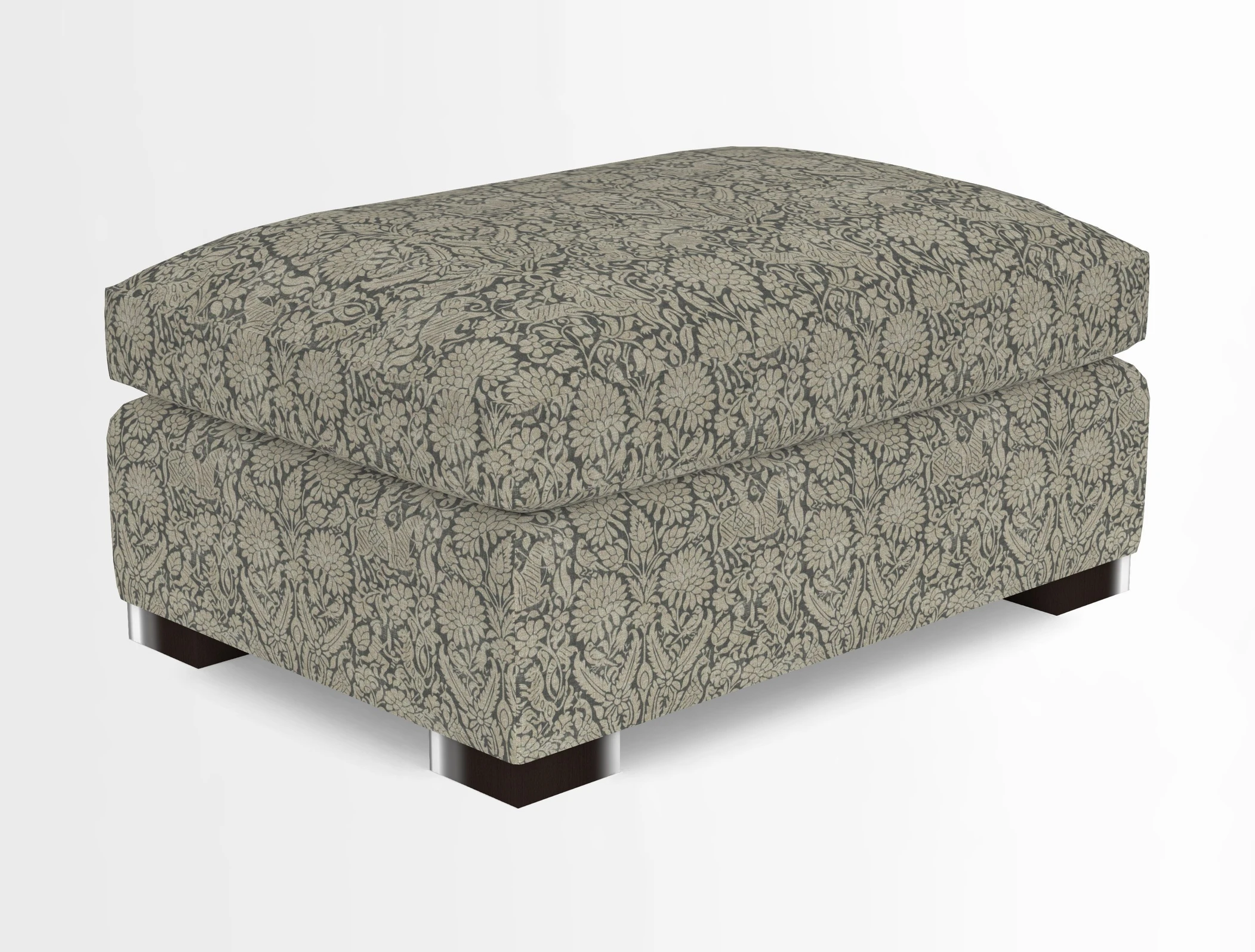 Wadenhoe Storage Footstool in Two Tone Plain Biscuit