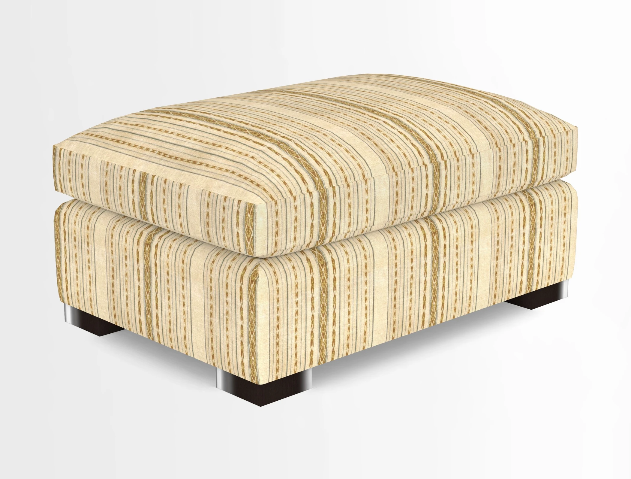 Wadenhoe Storage Footstool in Two Tone Plain Biscuit
