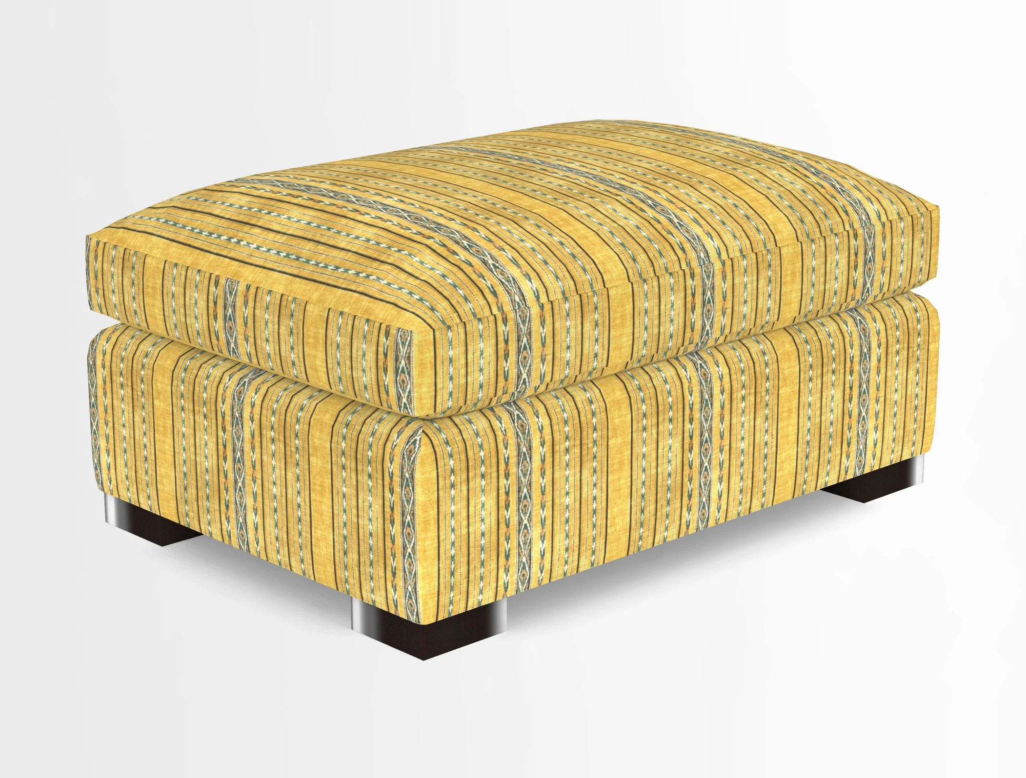 Wadenhoe Storage Footstool in Two Tone Plain Biscuit