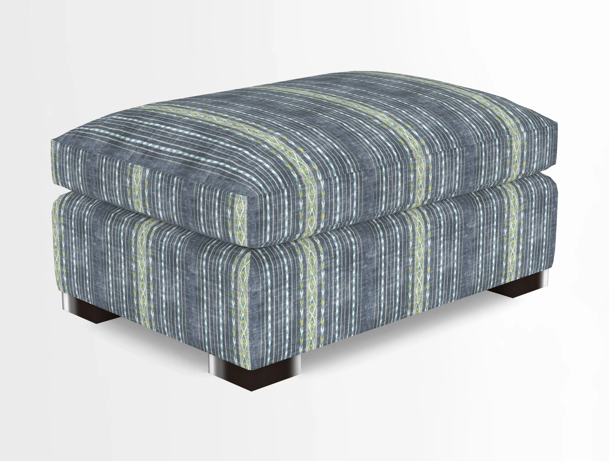 Wadenhoe Storage Footstool in Two Tone Plain Biscuit