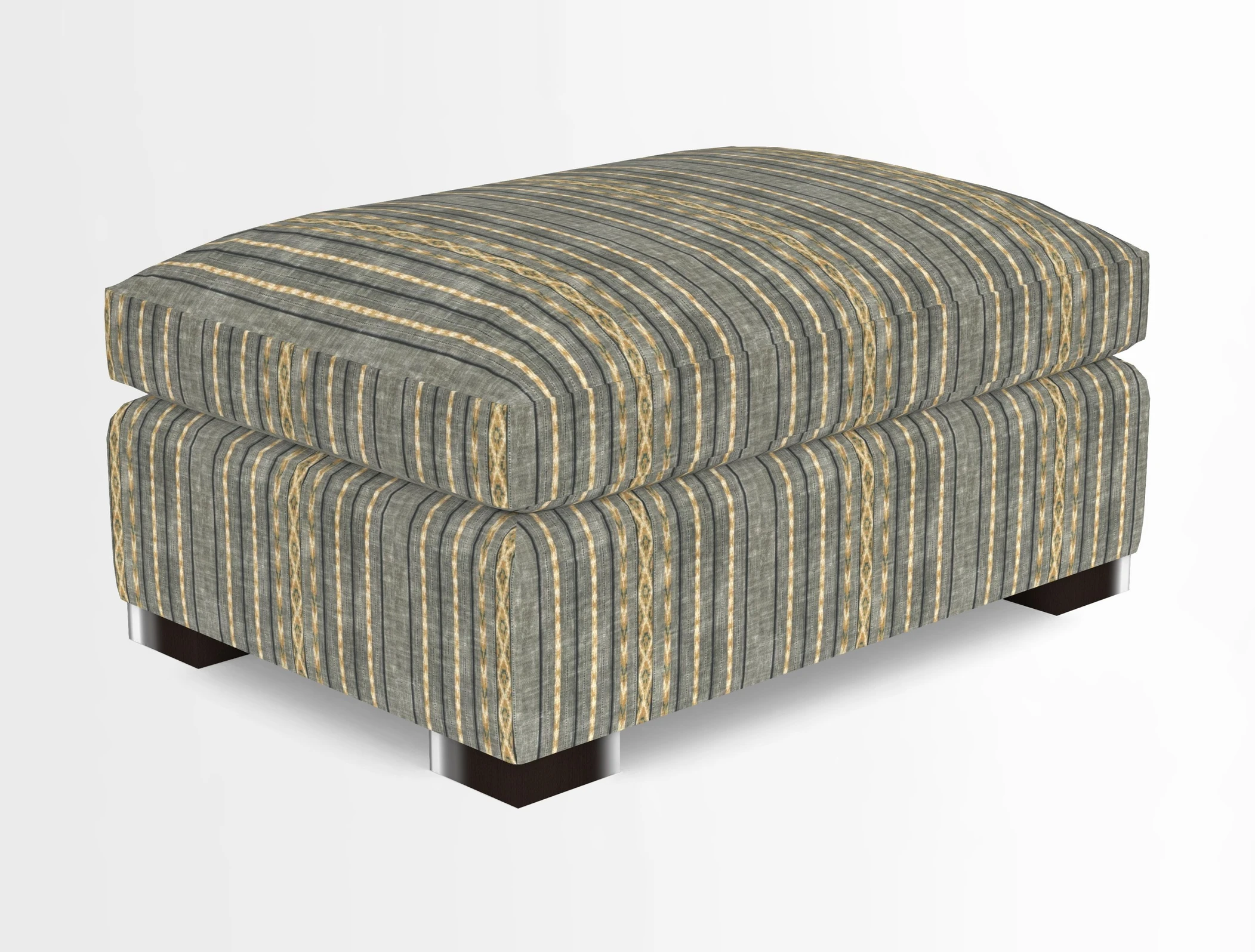 Wadenhoe Storage Footstool in Two Tone Plain Biscuit