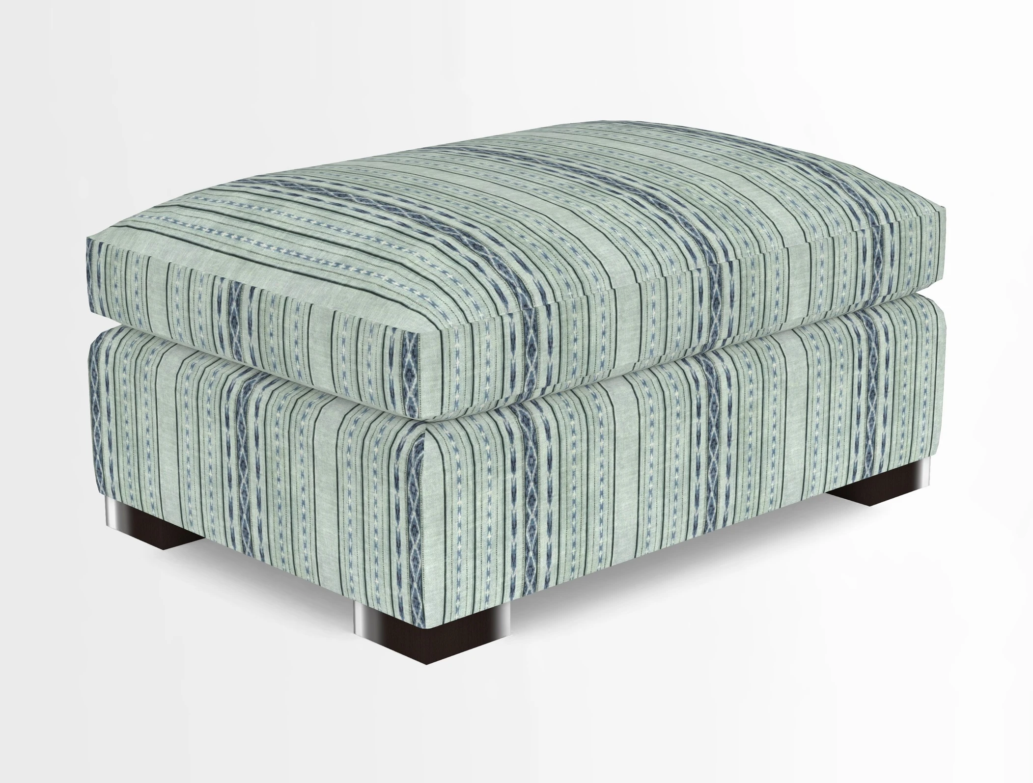Wadenhoe Storage Footstool in Two Tone Plain Biscuit