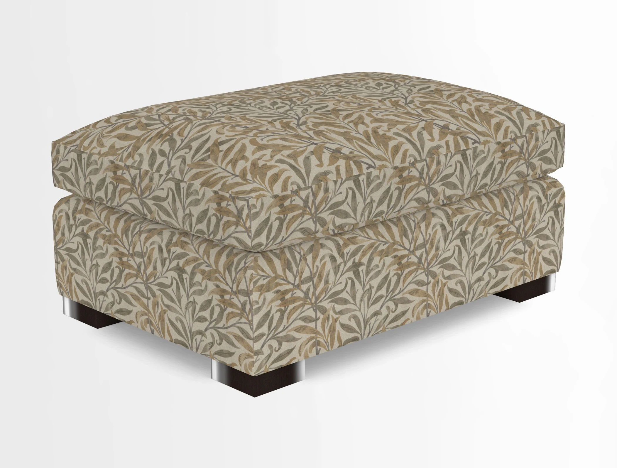 Wadenhoe Storage Footstool in Two Tone Plain Biscuit