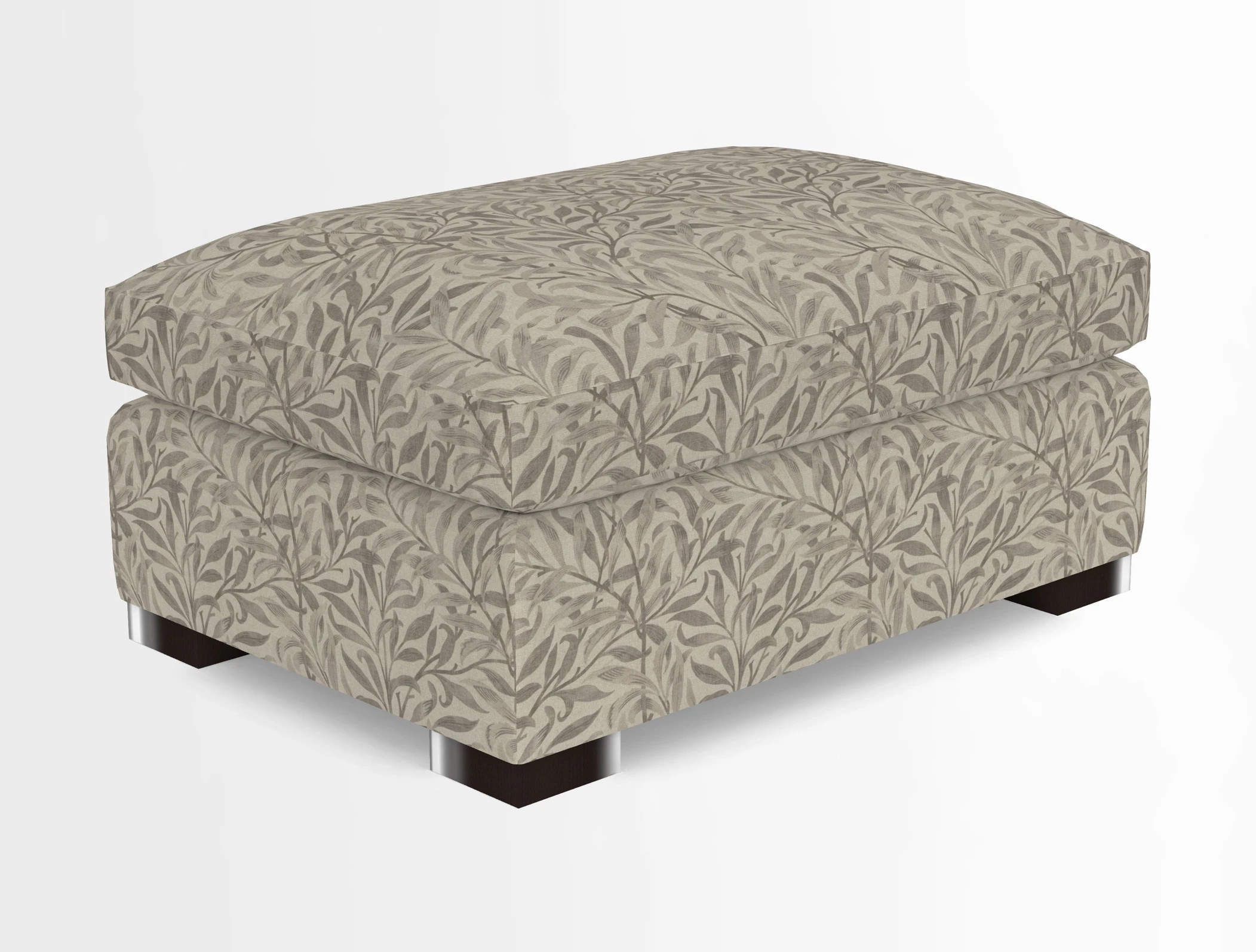 Wadenhoe Storage Footstool in Two Tone Plain Biscuit