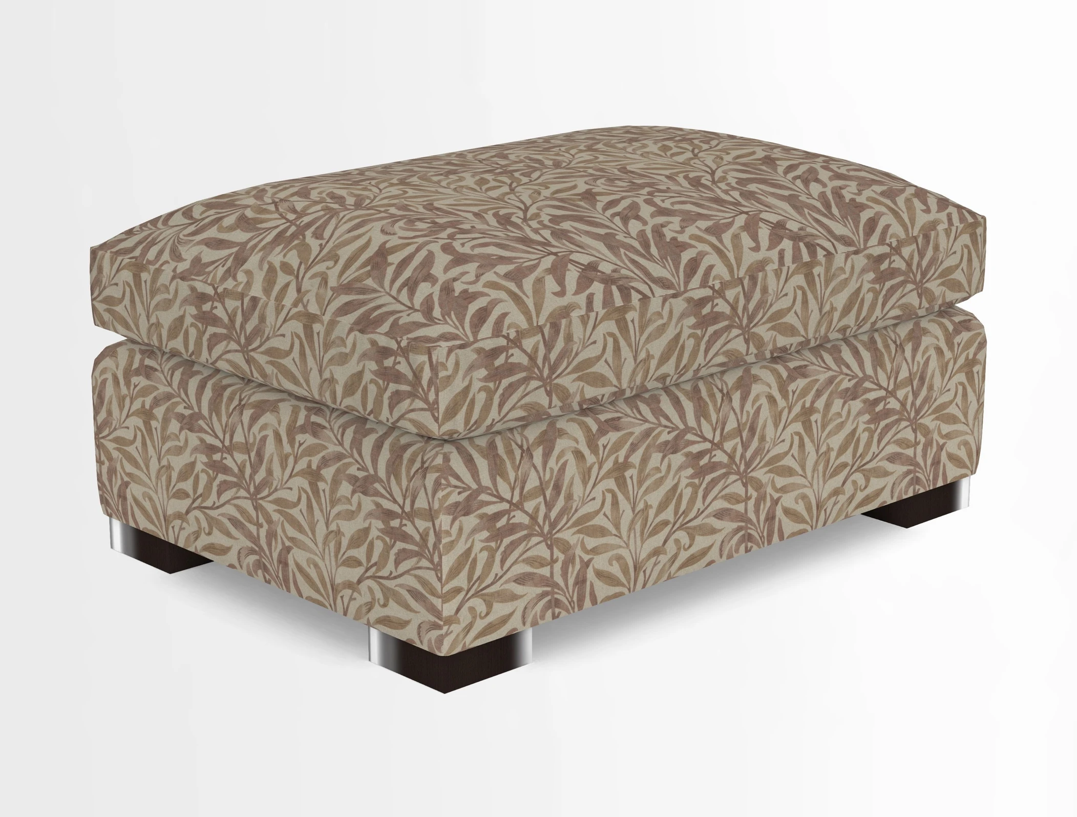 Wadenhoe Storage Footstool in Two Tone Plain Biscuit