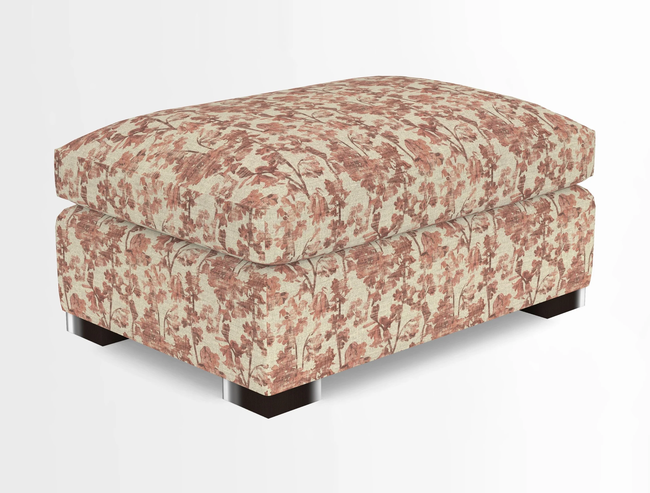 Wadenhoe Storage Footstool in Two Tone Plain Biscuit