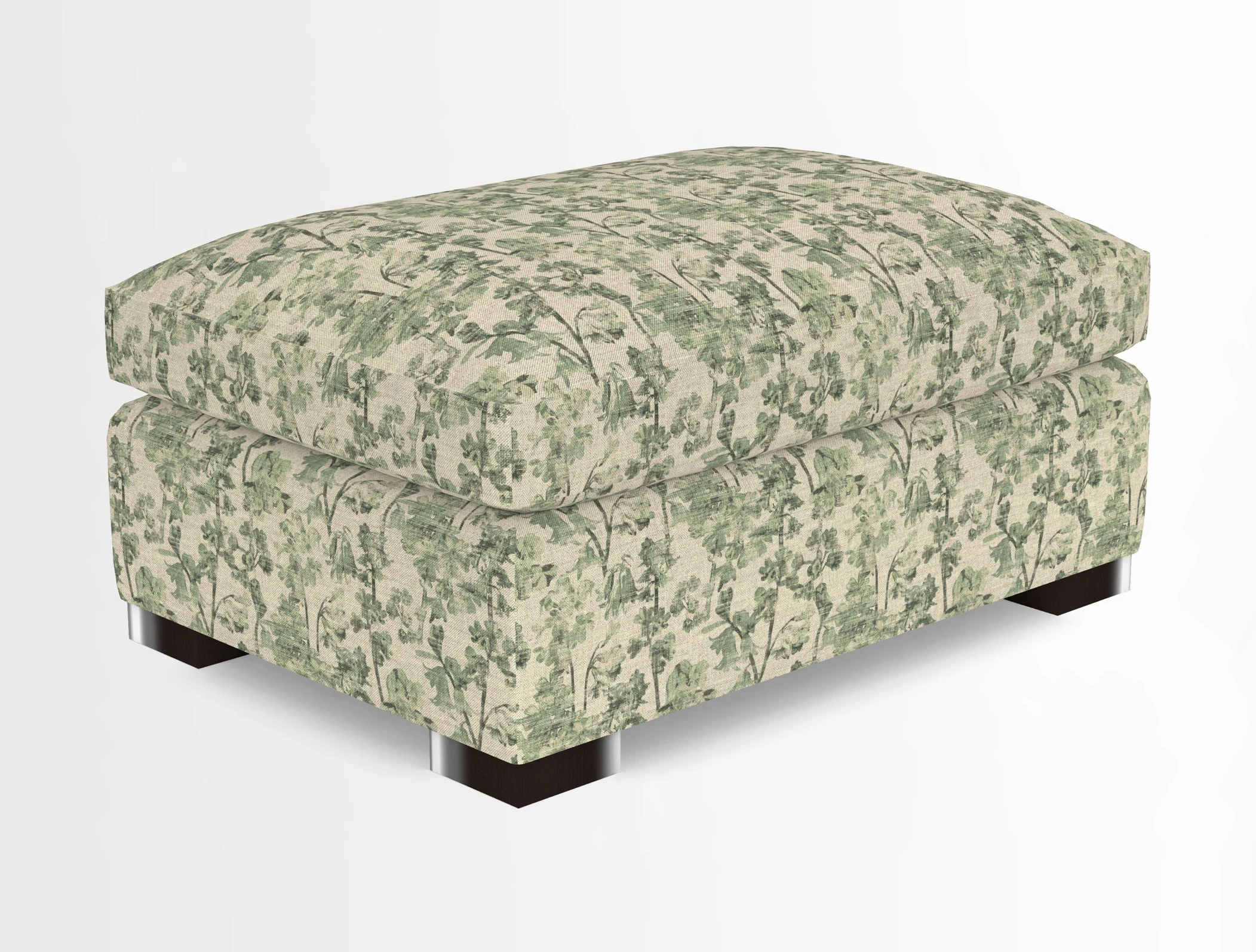 Wadenhoe Storage Footstool in Two Tone Plain Biscuit