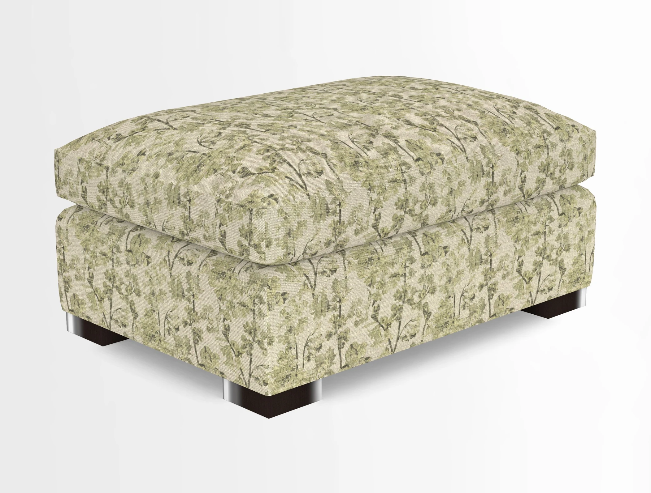 Wadenhoe Storage Footstool in Two Tone Plain Biscuit